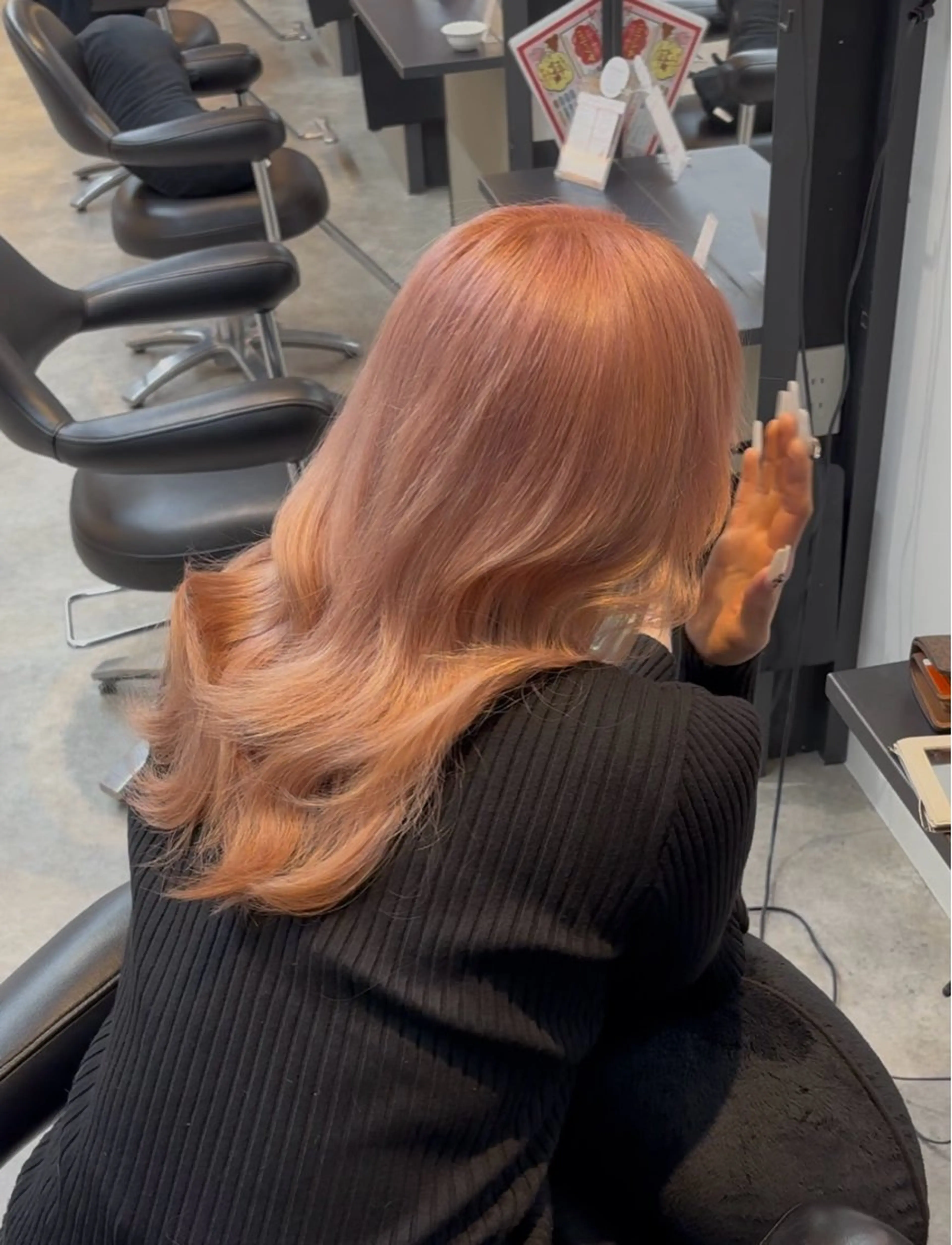 ロング カラー ブリーチ ピンクカラー 【無料カットモデル】 水山まさはる🌸のヘアスタイル