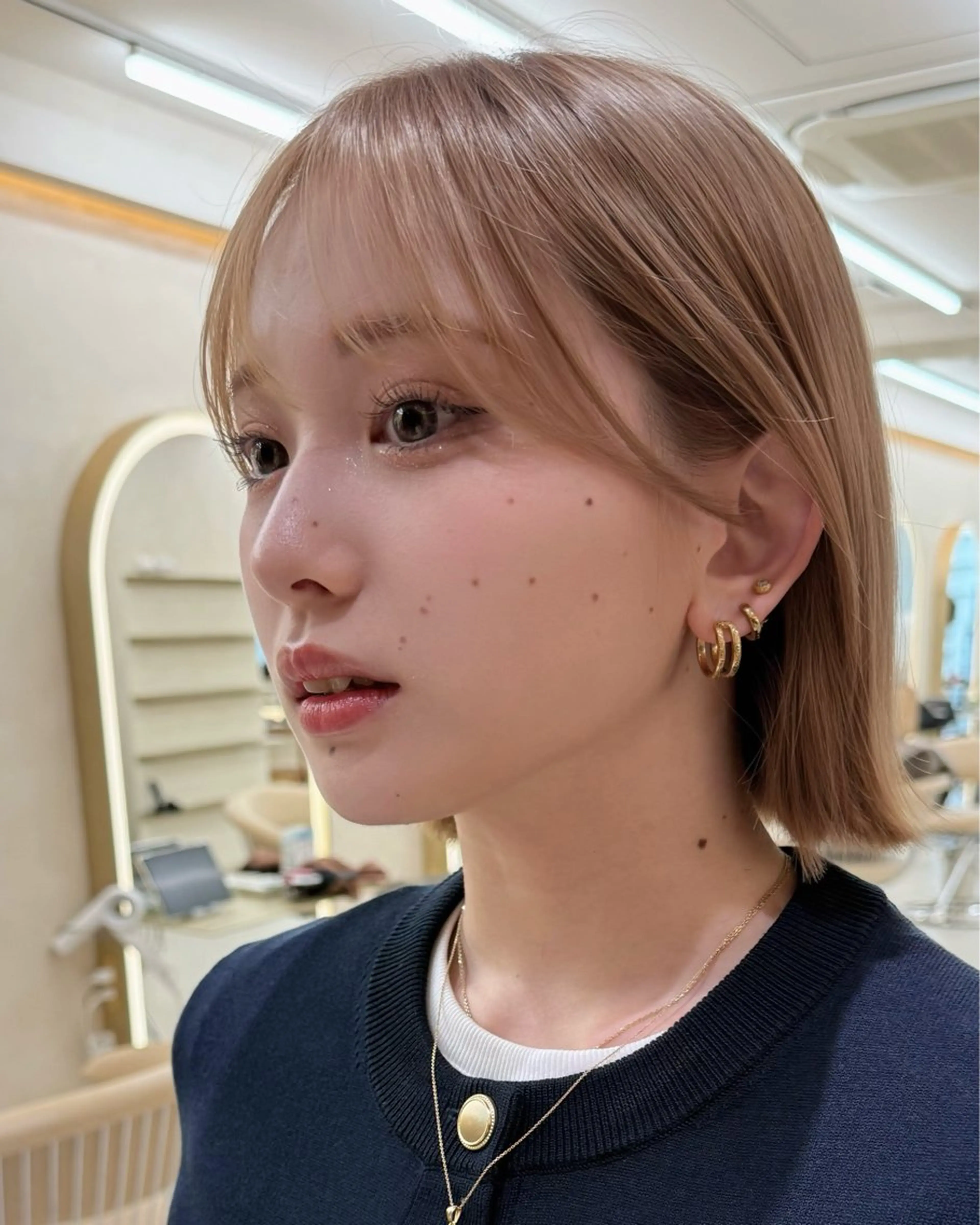 カラー カット ボブ特化型美容師/赤 み消しカラー/ももかのヘアスタイル