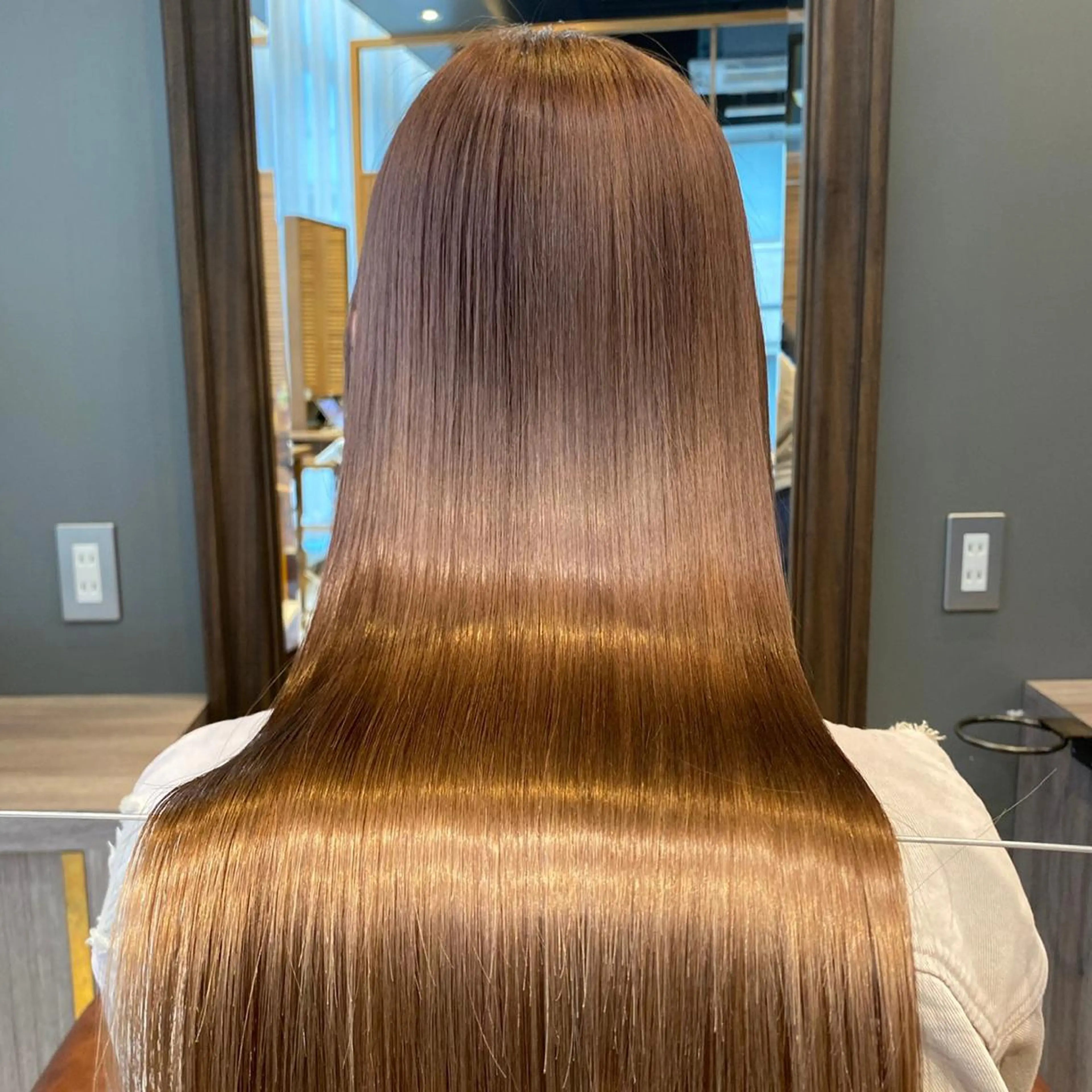 ロング カラー LOANA カラー &縮毛モデル募集のヘアスタイル