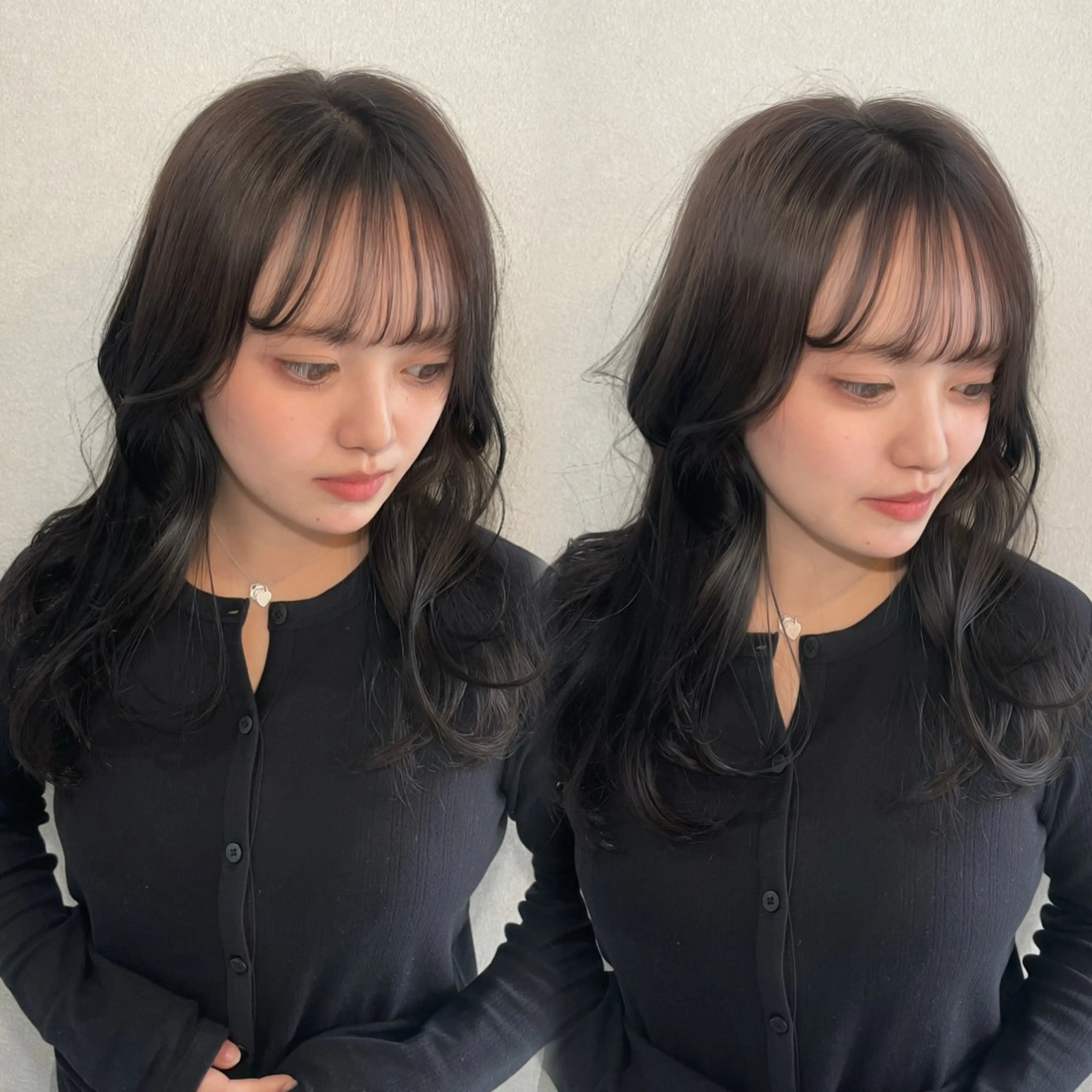 セミロング カット ヘアカラー トリートメント 似合わせカット/ 顔周りカット/まりなのヘアスタイル