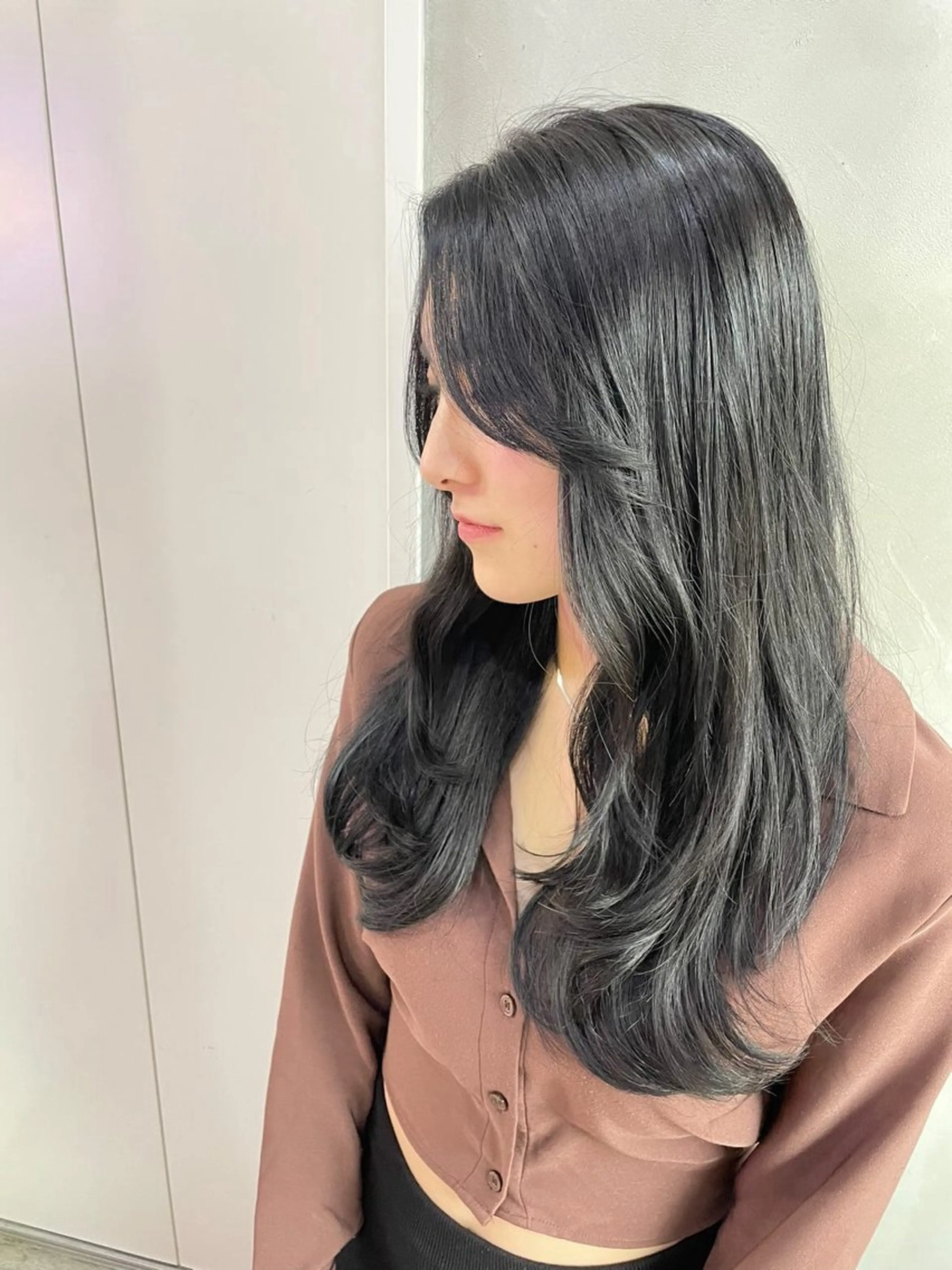 ロング 韓国風ヘア レイヤーカット Raffichi 店長　Ryoのヘアスタイル