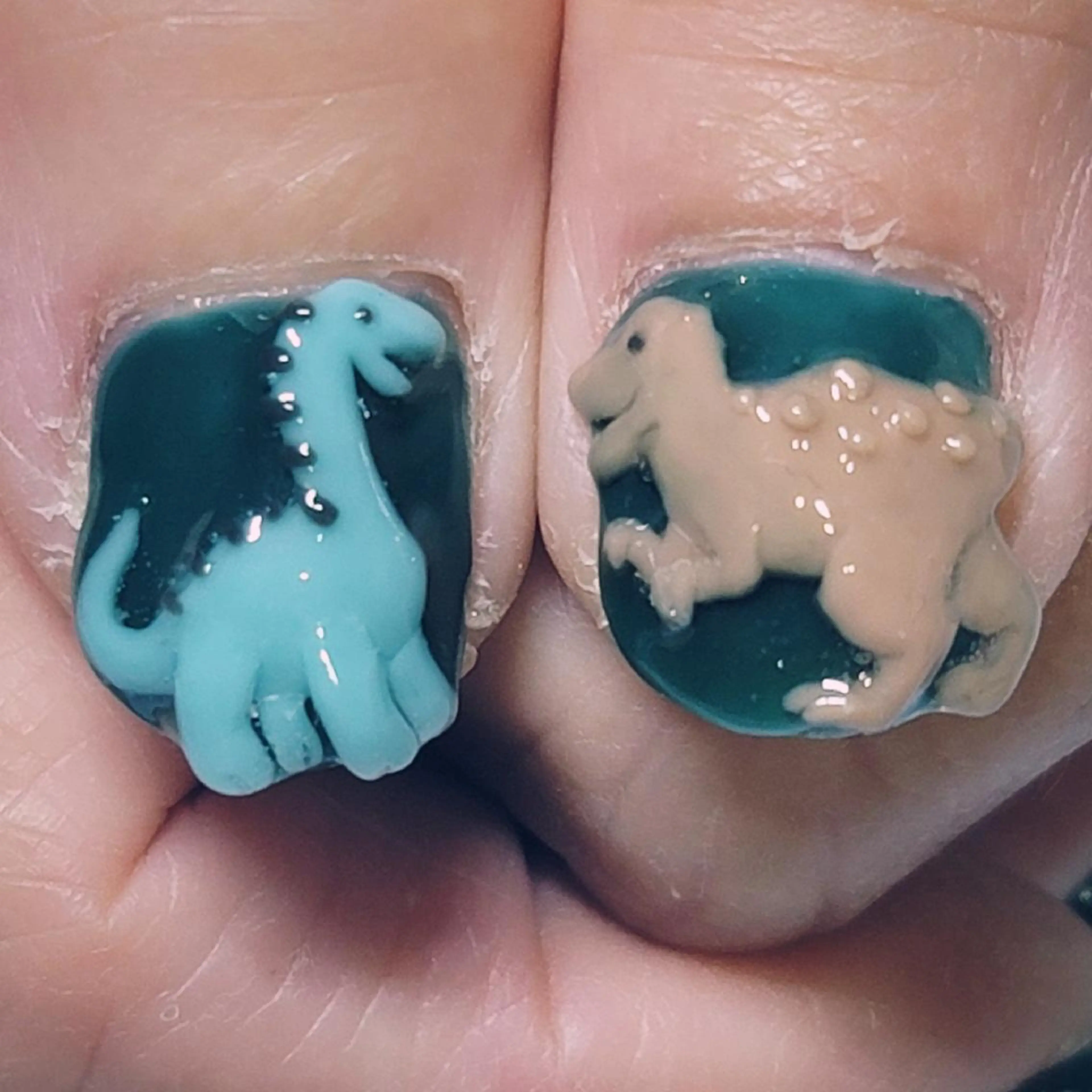 ネイル アートネイル クリアネイル グリーン ワンカラーネイル ハンドネイル よしだ ひろきのネイルデザイン