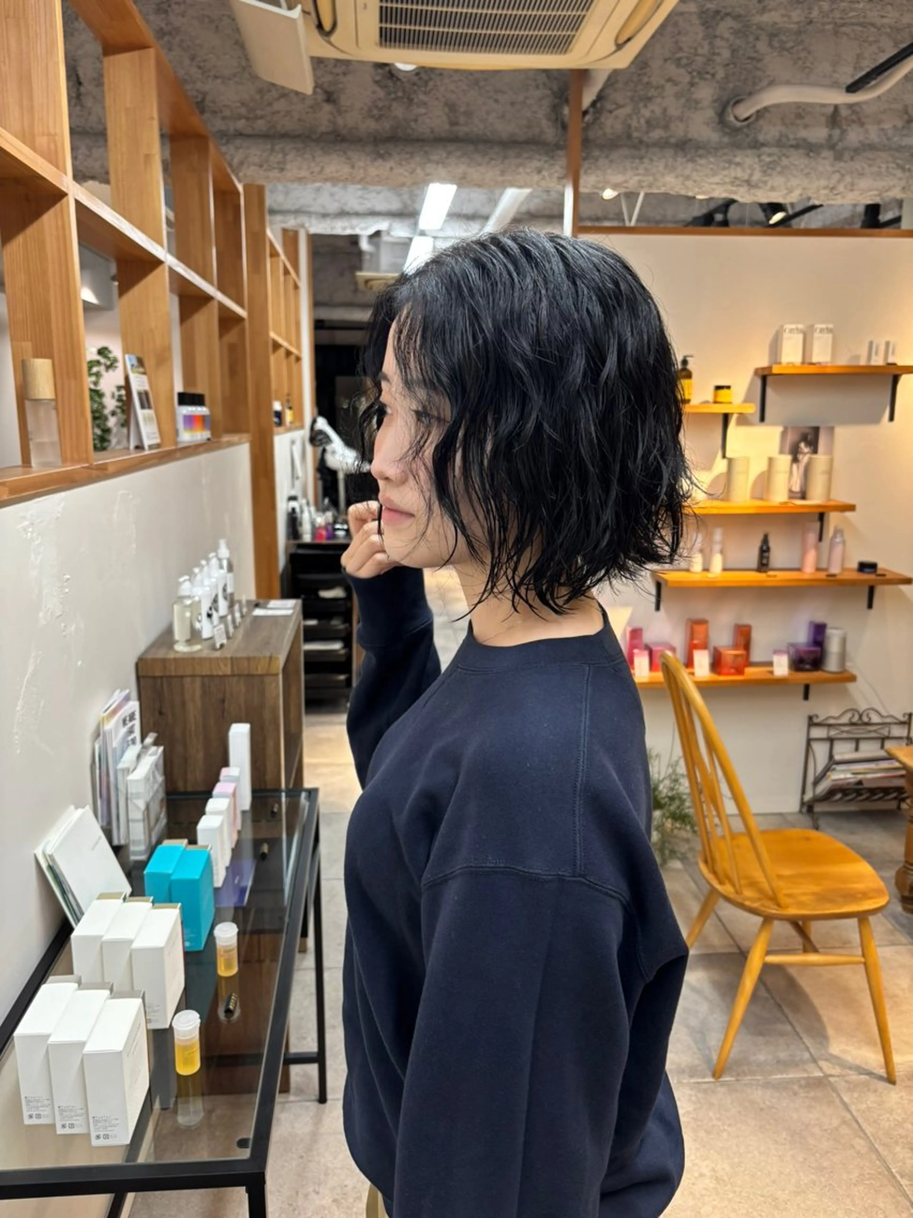 カラー パーマ 透明感カラー ヘアカラー 上條響子/伏見/ 透明感カラーのヘアスタイル