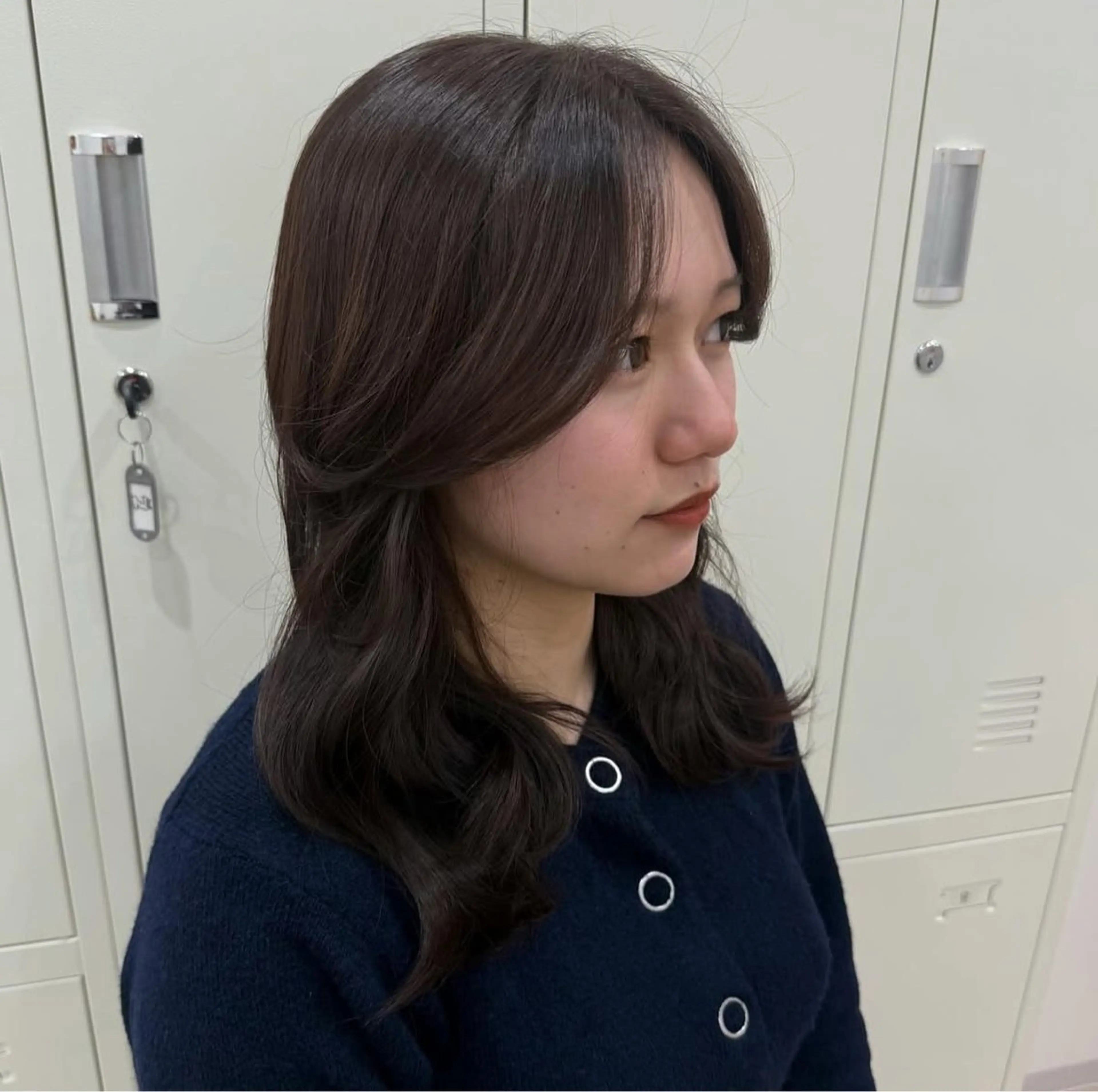 ミディアム カラー ブリーチ 縮毛/あすか🐯のヘアスタイル