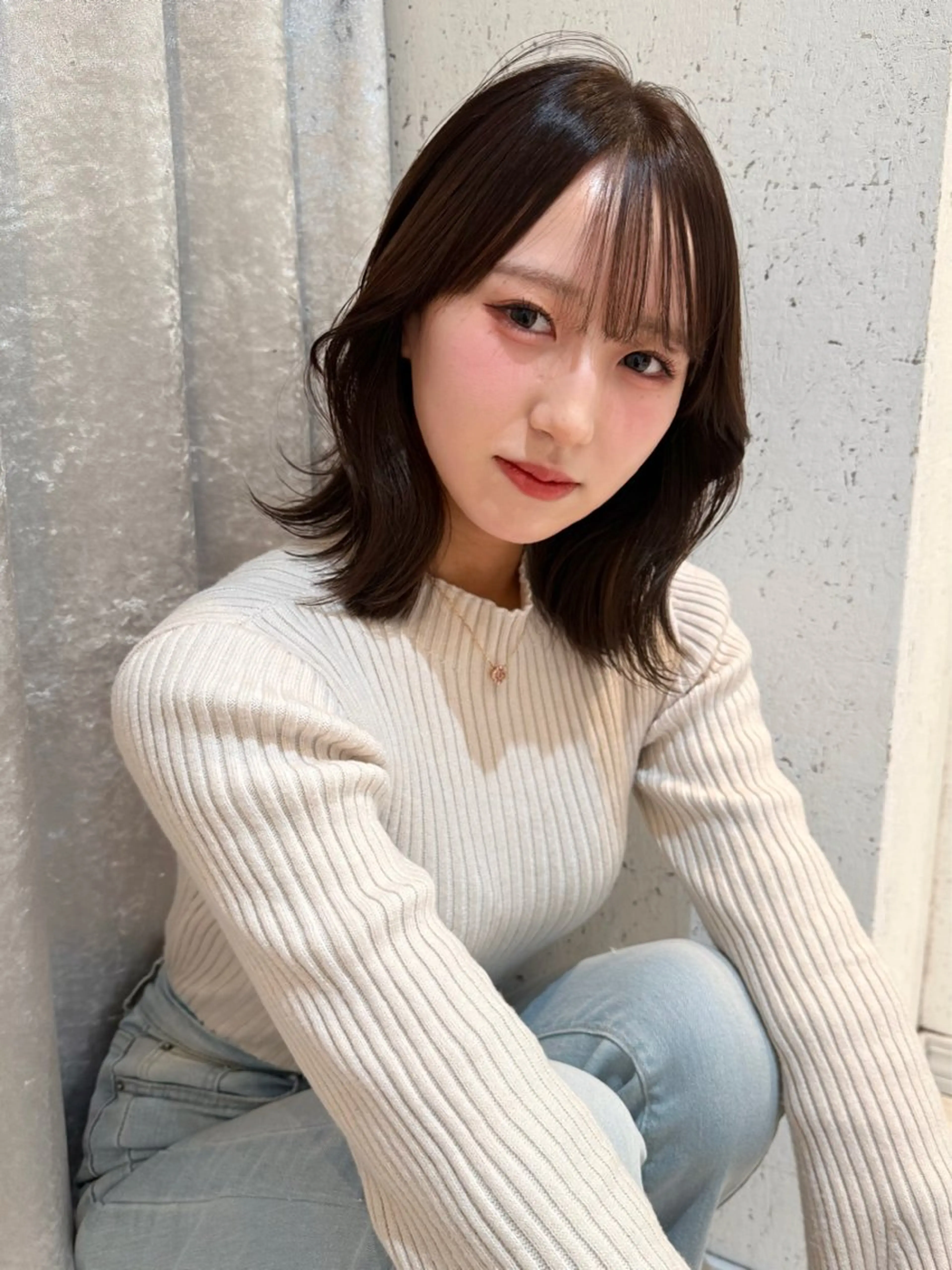 ミディアム カラー パーマ カット ヘアカラー 縮毛矯正 トリートメント mai / linoah˚✧のヘアスタイル