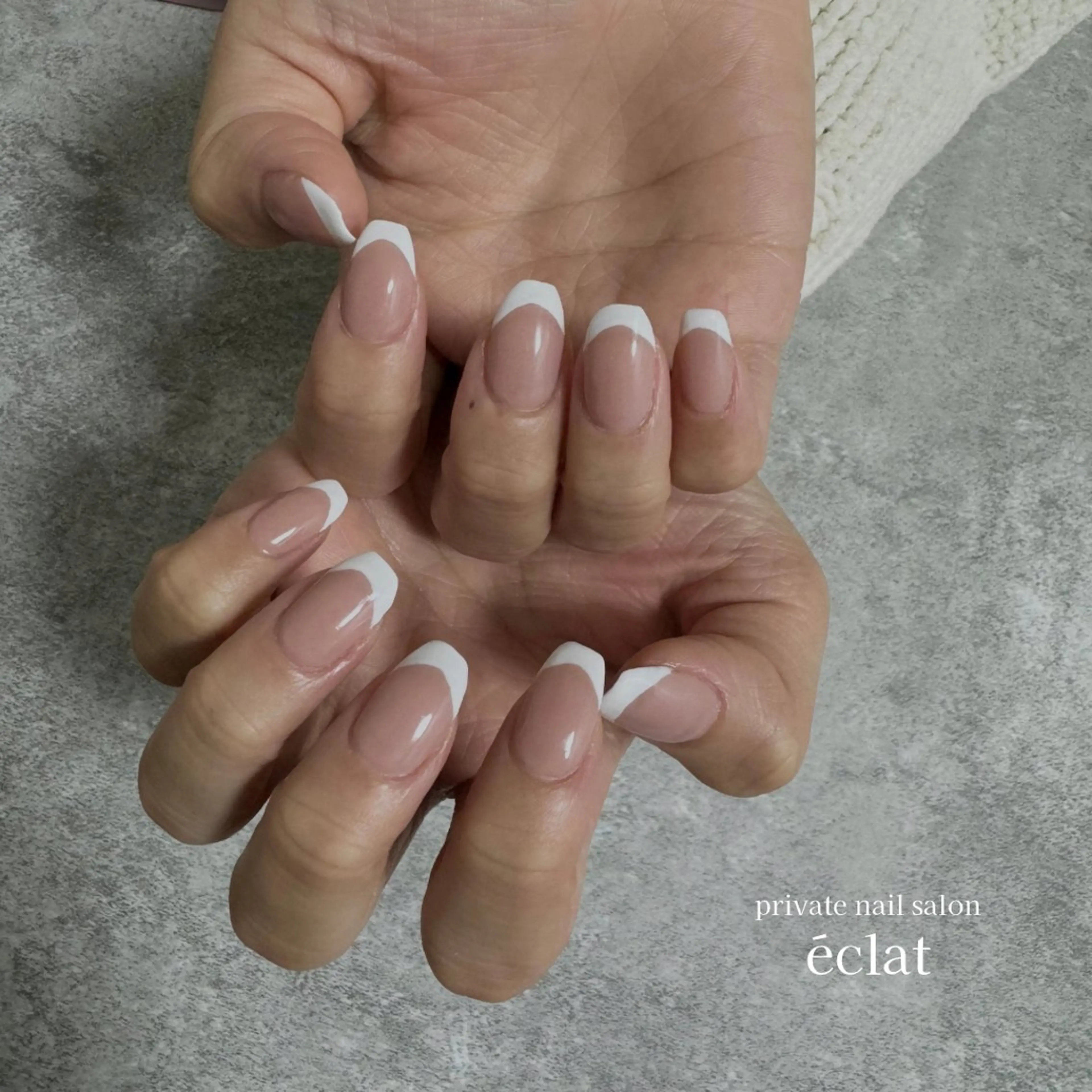 ネイル フレンチネイル nailsalon éclatのネイルデザイン