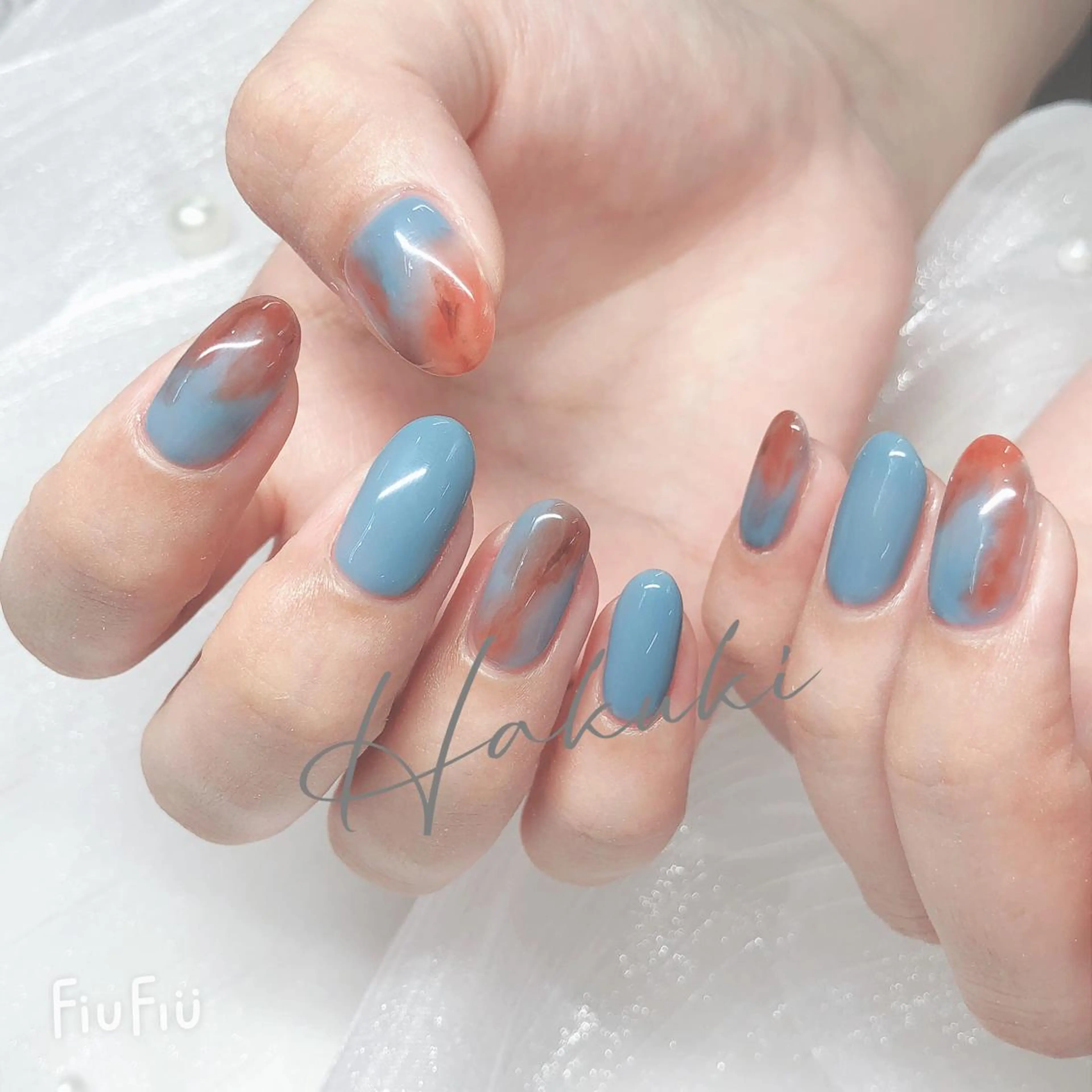 ネイル ハンドネイル ハンドケア ハク キのネイルデザイン