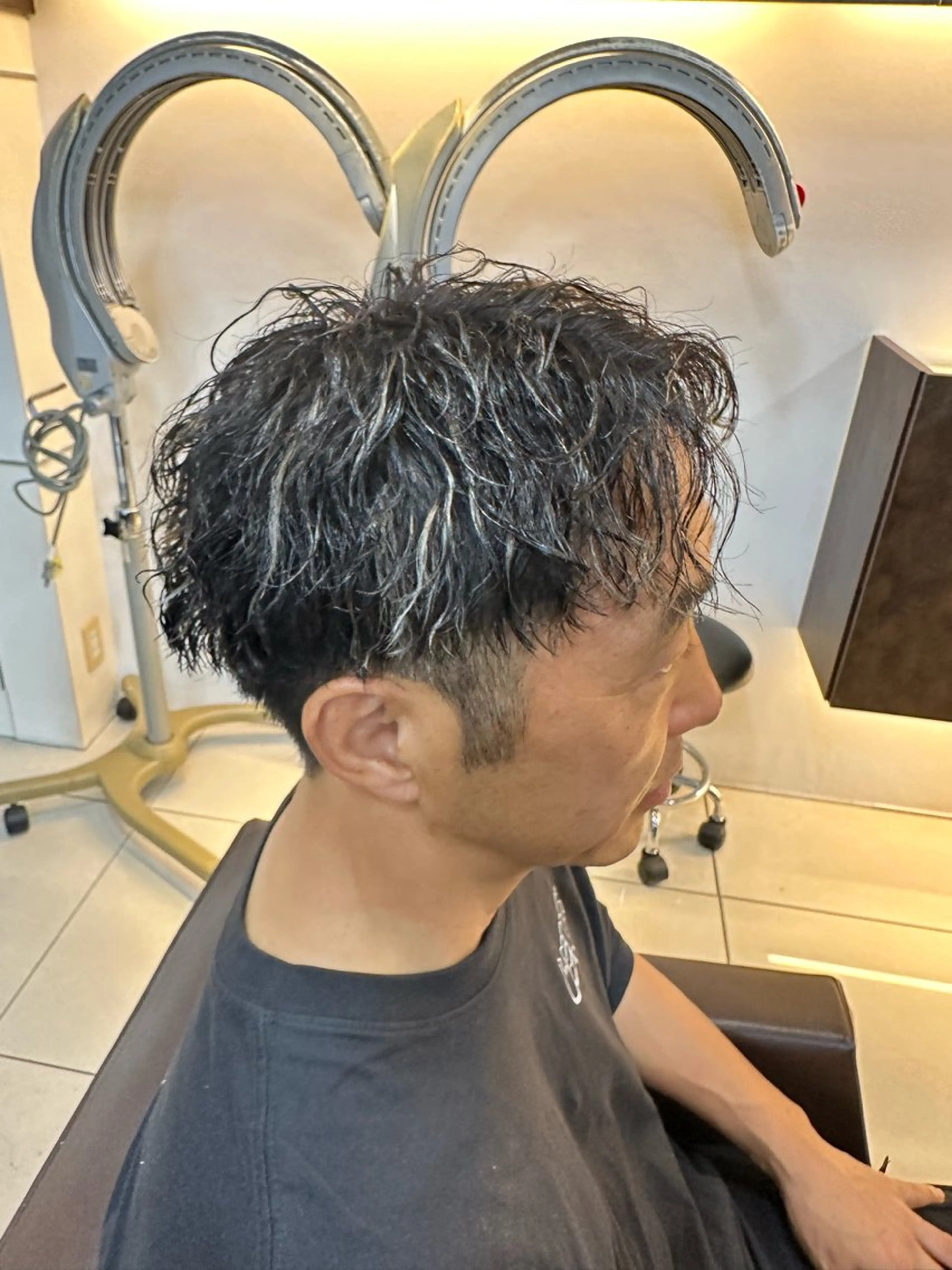 ショート カラー パーマ カット ヘアカラー パーマ 海外風パーマ 健人のヘアスタイル