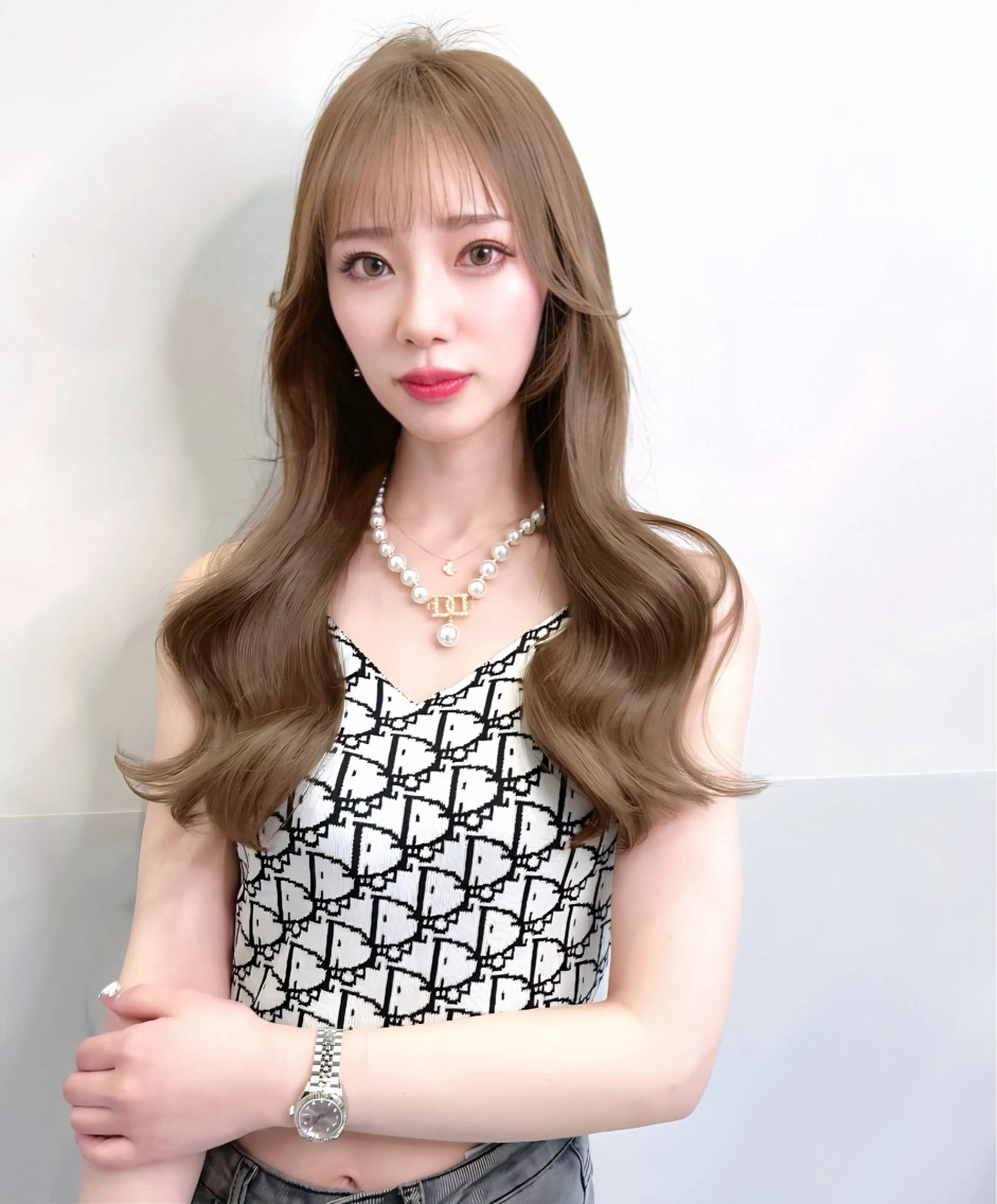 ロング カラー ヘアカラー トリートメント ヘアセット IVE所属・ダブルカラー🤍 髪質改善／原島のヘアスタイル