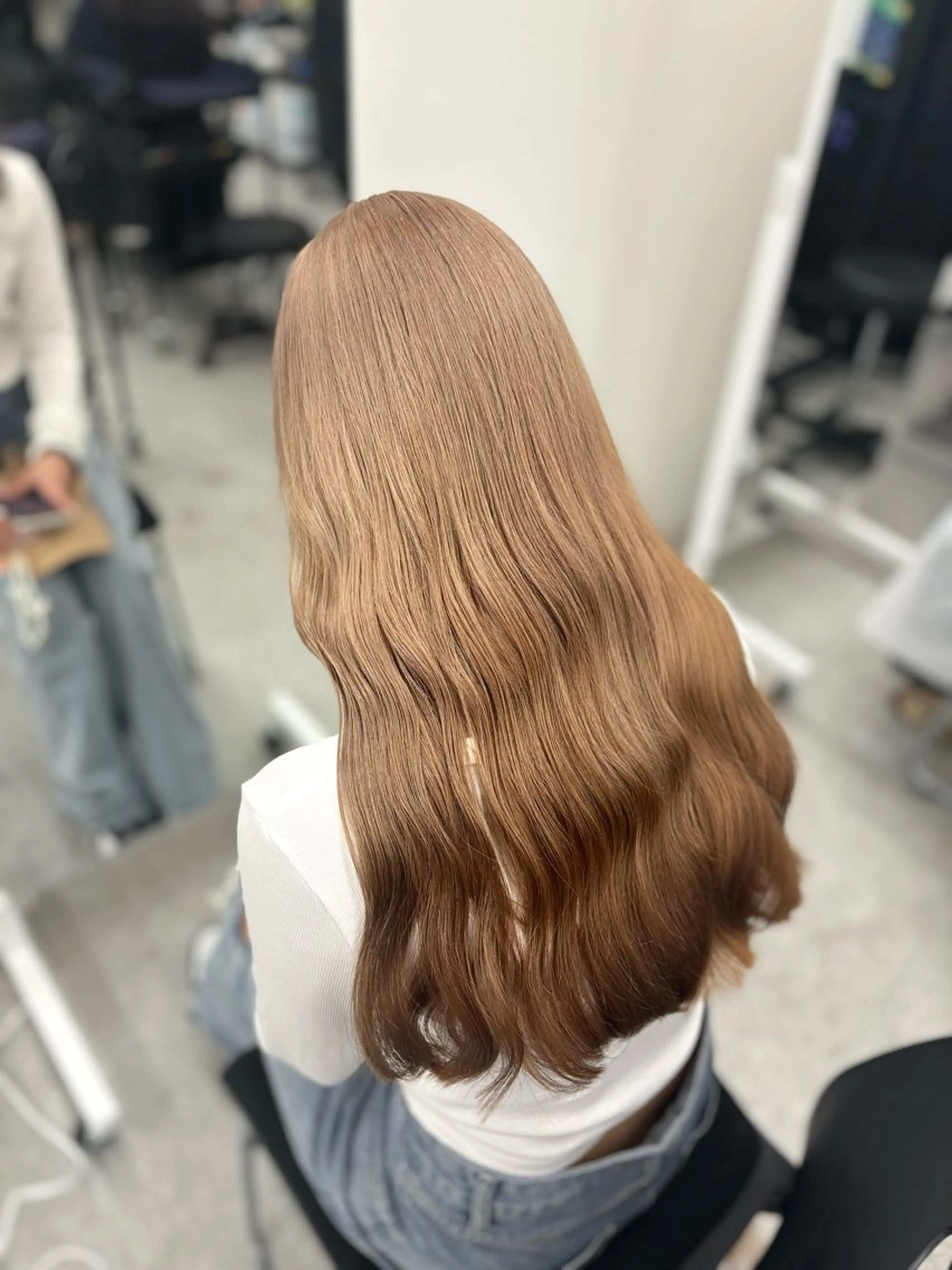 ロング カラー モテ髪💕ハイトーン ベージュ yuriaのヘアスタイル