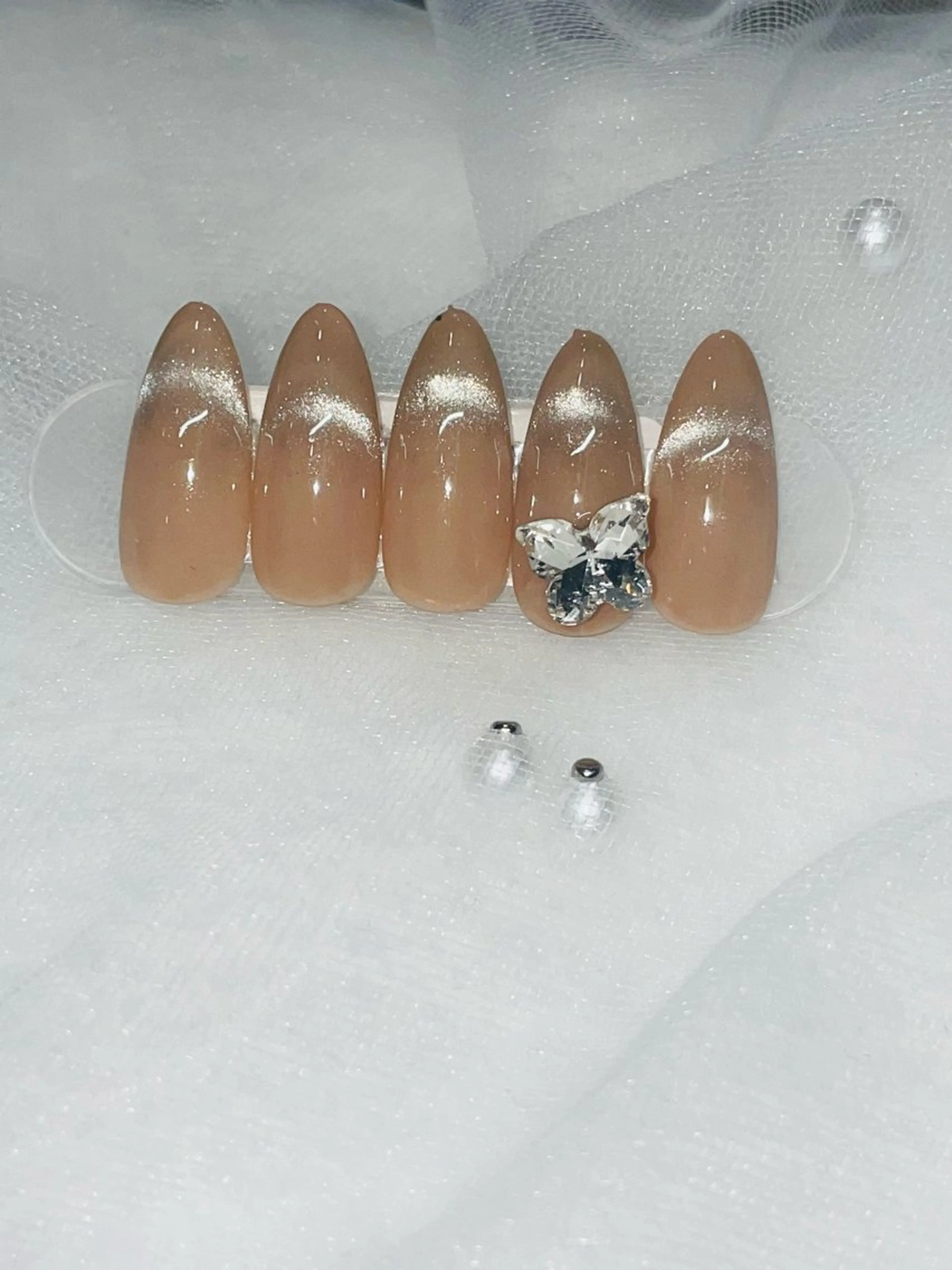 ネイル フレンチネイル マグネットネイル マグネットフレンチ I-nail Moeのネイルデザイン