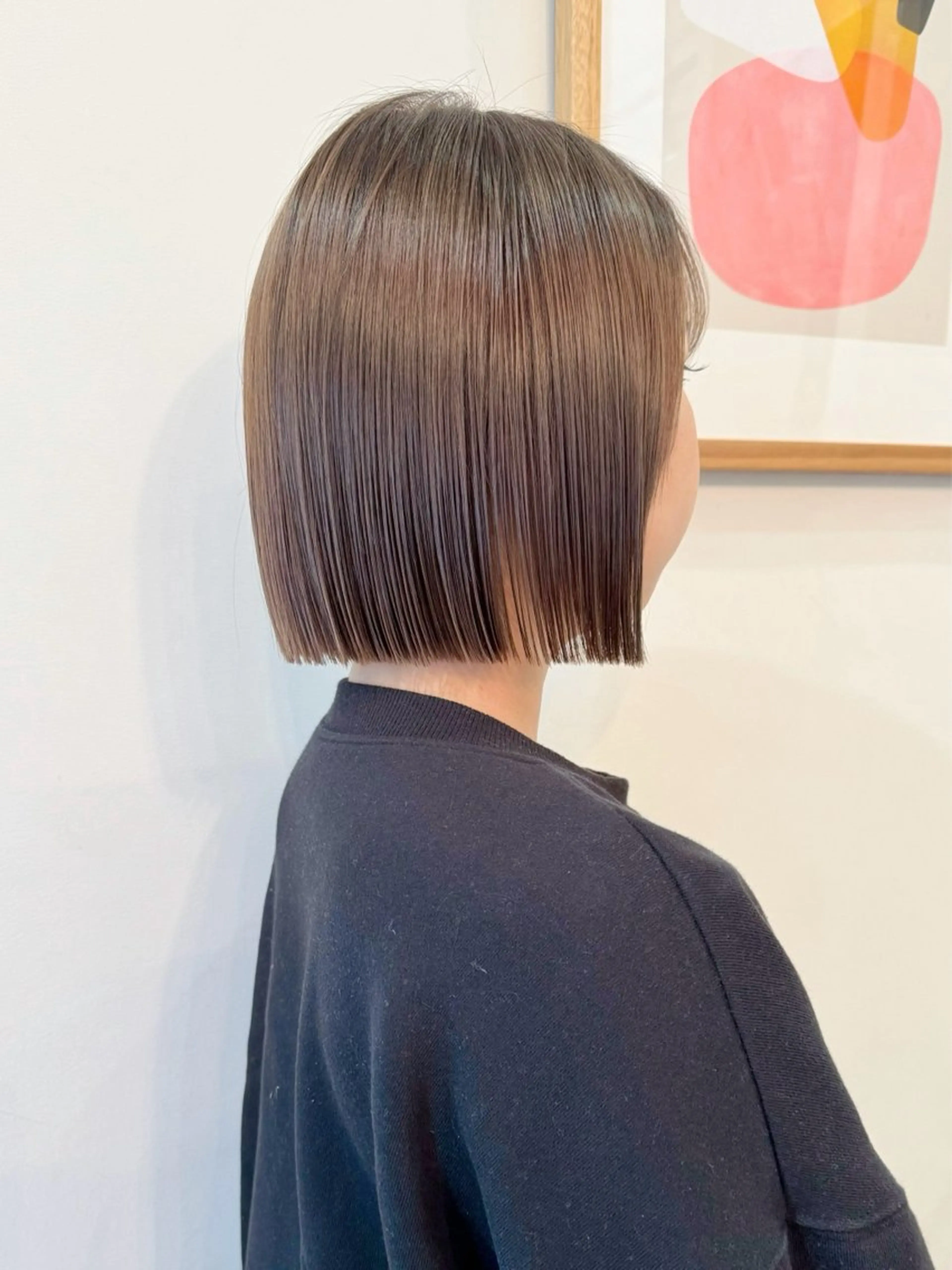 ミディアム カラー ベージュカラー ダブルカラー イヤリングカラー イルミナカラー ミルクティーベージュ カット ヘアカラー トリートメント ボブ/レイヤー 🌟梅田盛一🌟のヘアスタイル