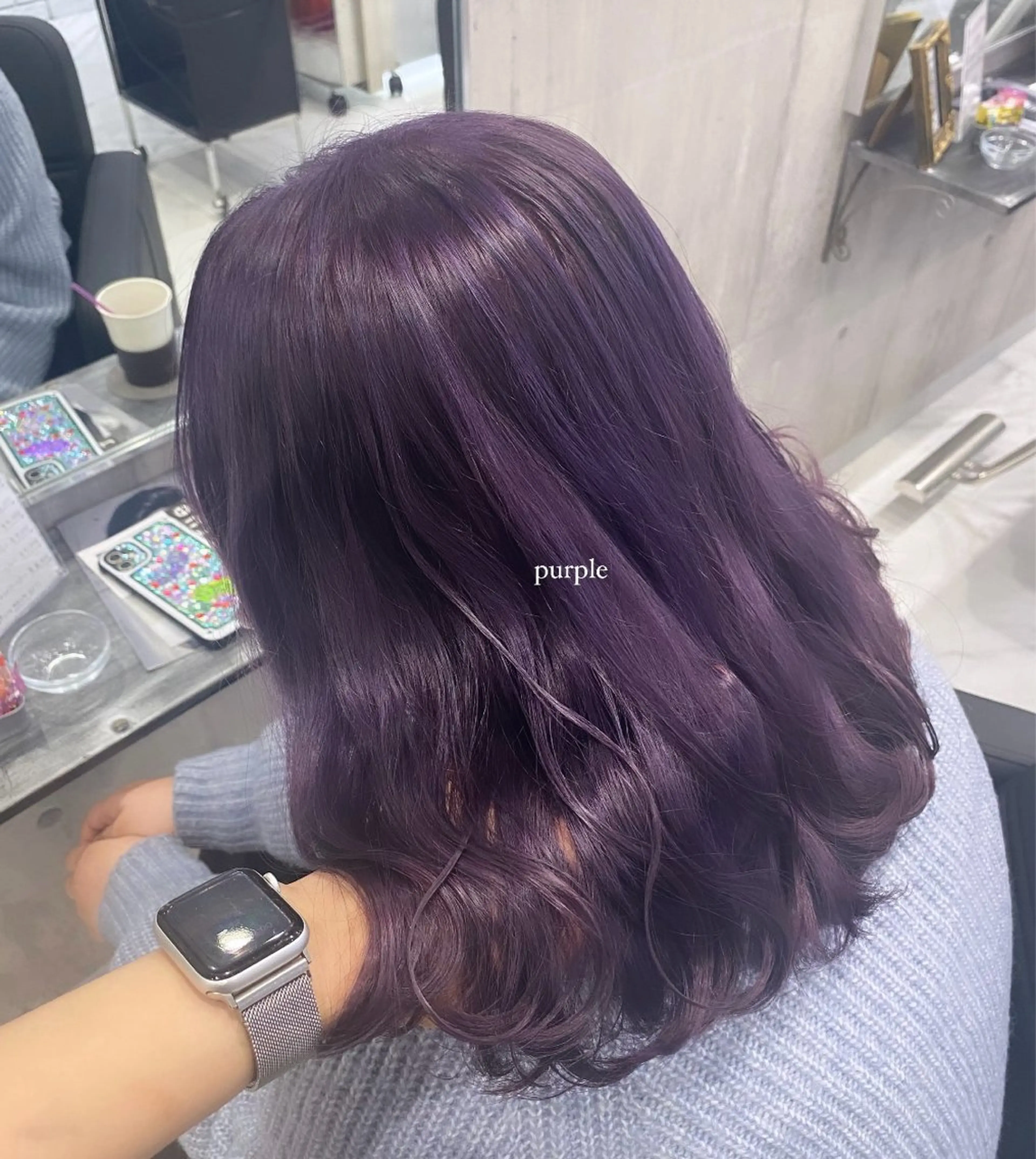 ミディアム カラー ヘアアレンジ ブリーチ ヘアカラー 最新艶髪トレンド￤ ヘア￤miyu🐒♡のヘアスタイル