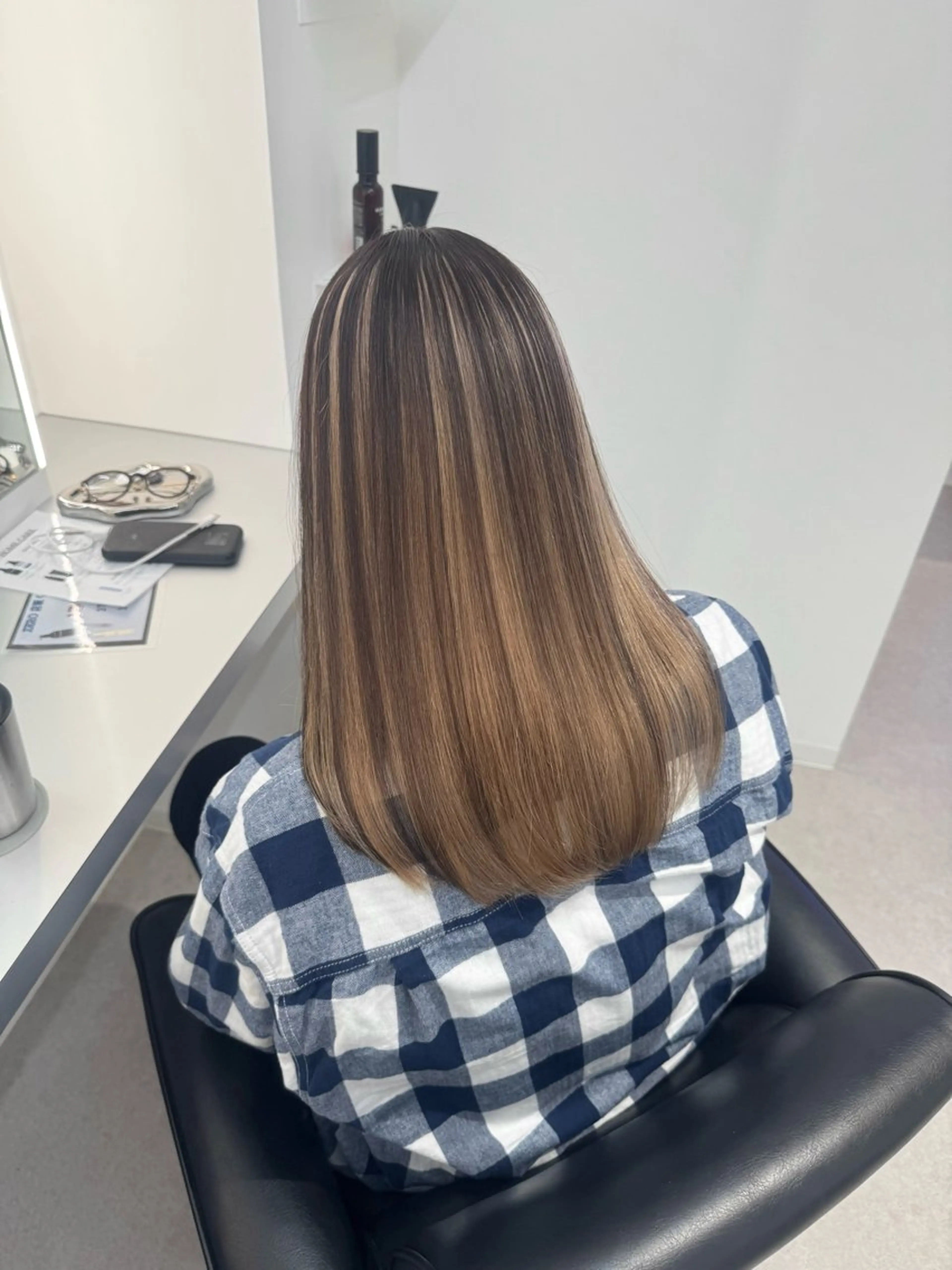 セミロング カラー ヘアカラー トリートメント ブリーチ/艶カラー 💎koharu💎のヘアスタイル