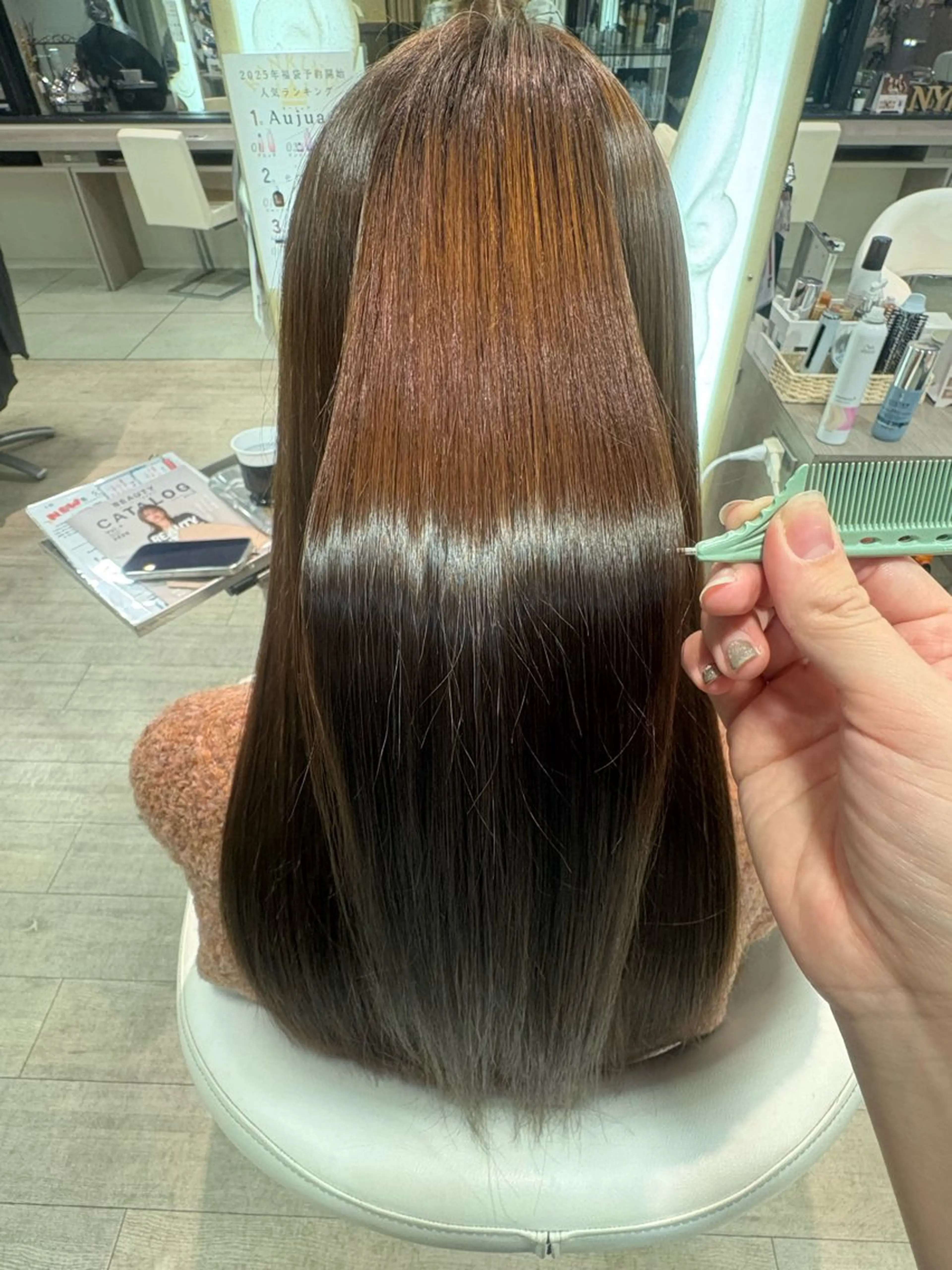 縮毛矯正 レイヤー/ブリ ーチ/ 岡本美優のヘアスタイル