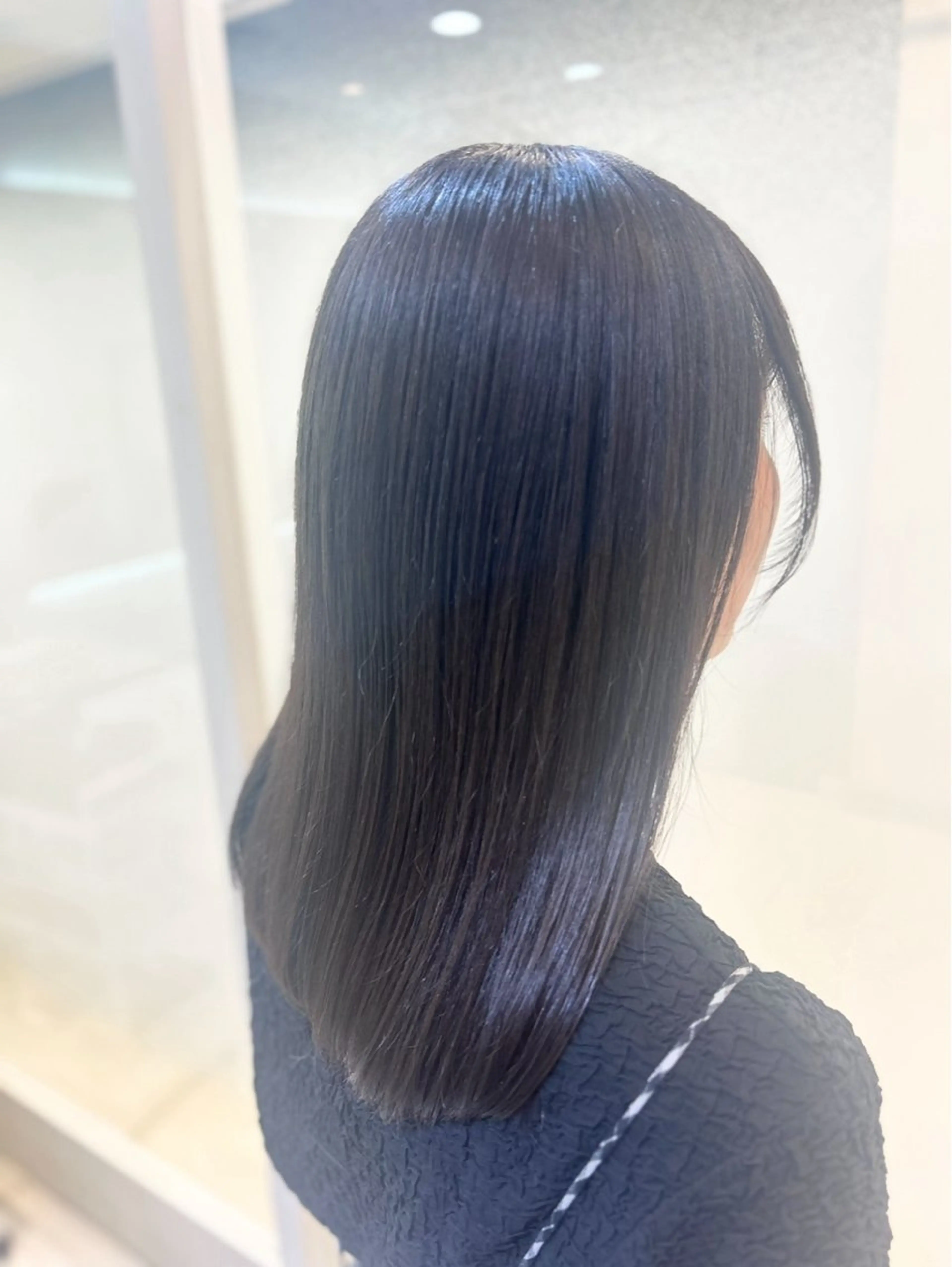 セミロング パーマ カット 縮毛矯正 トリートメント 髪質改善/縮毛矯正 ササキナツミのヘアスタイル