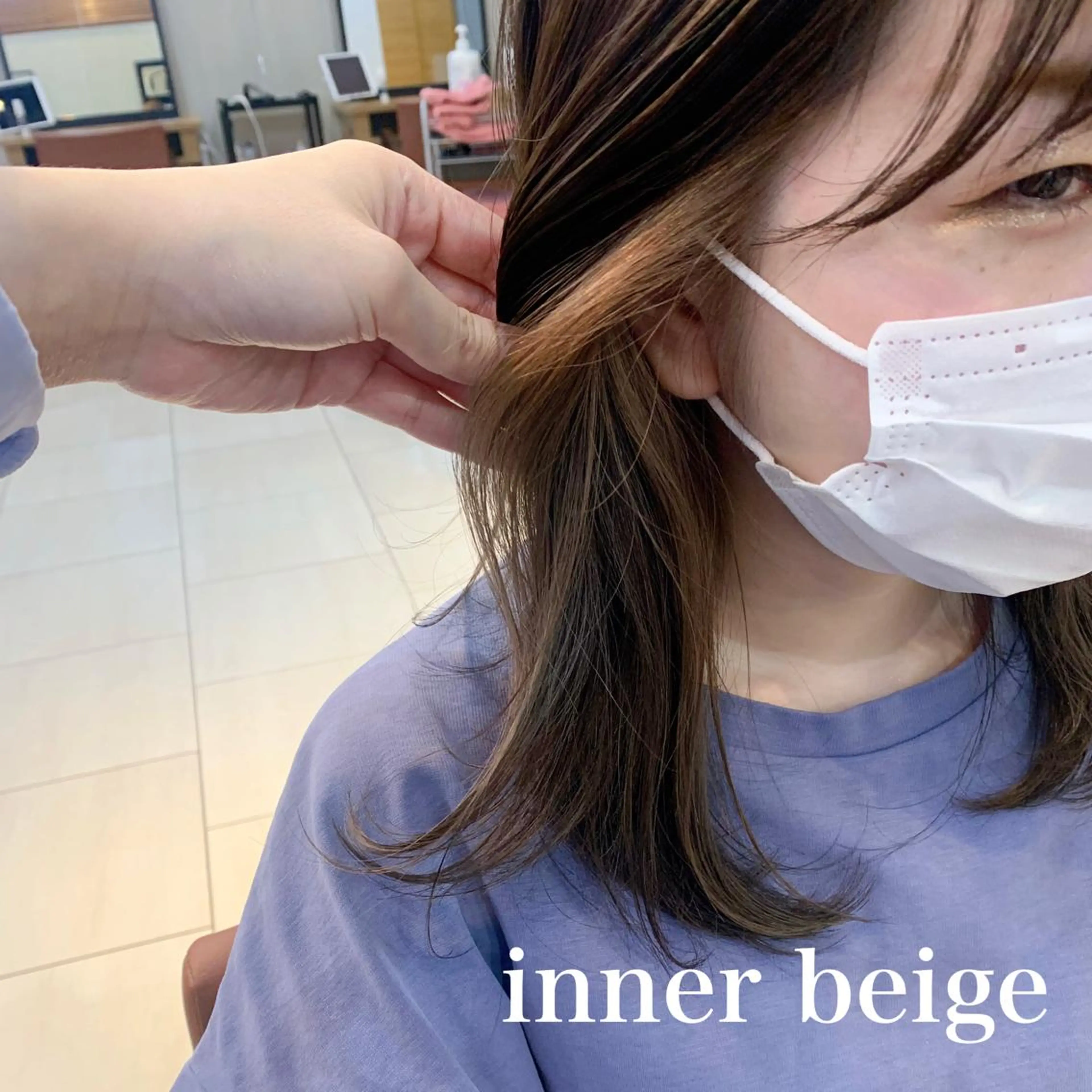 ミディアム カラー カット ヘアカラー トリートメント 🌱小顔ヘア/ボブ ミディアム/双葉🌱のヘアスタイル