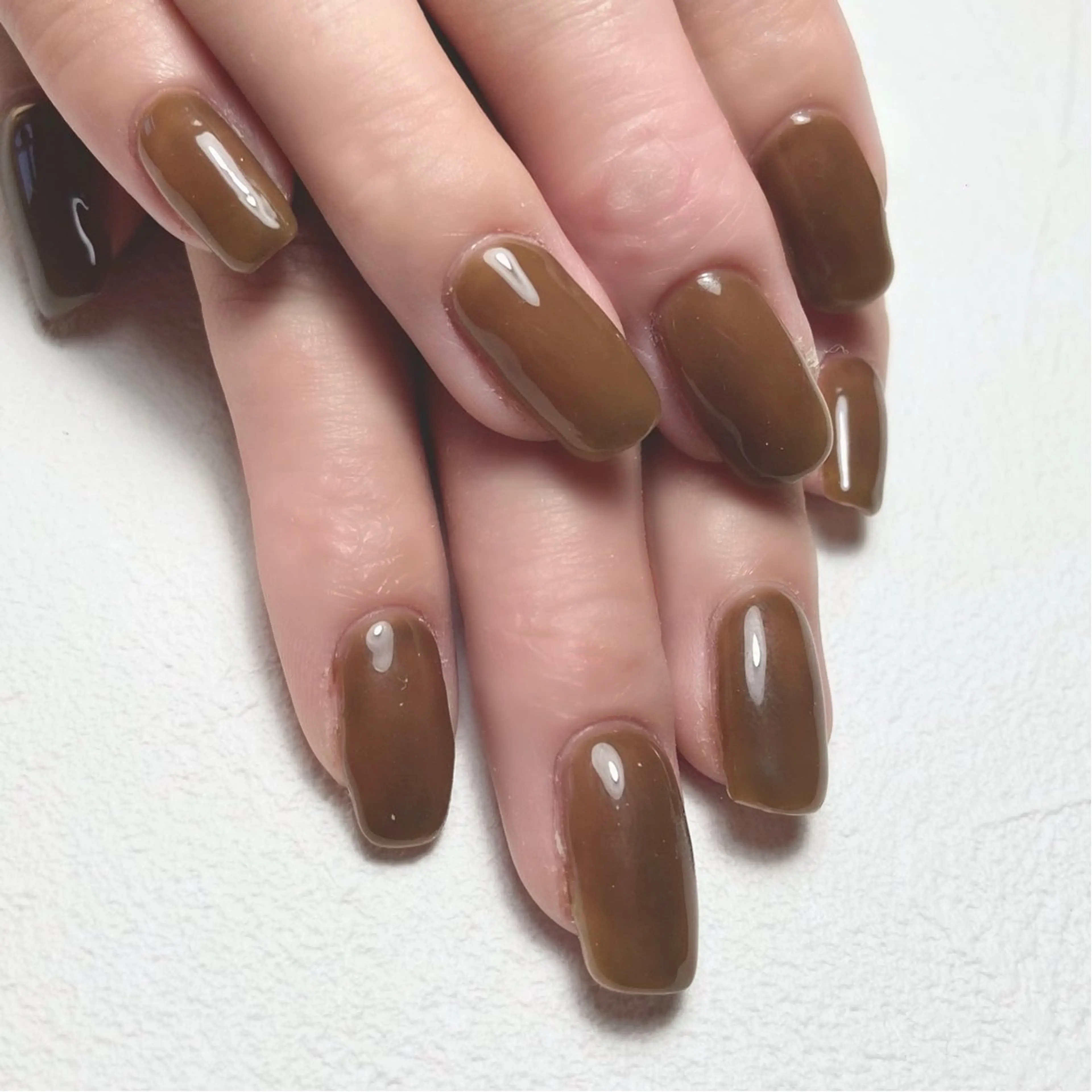ネイル ブラウン 甲府昭和甲斐 ネイルサロン　IROのネイルデザイン