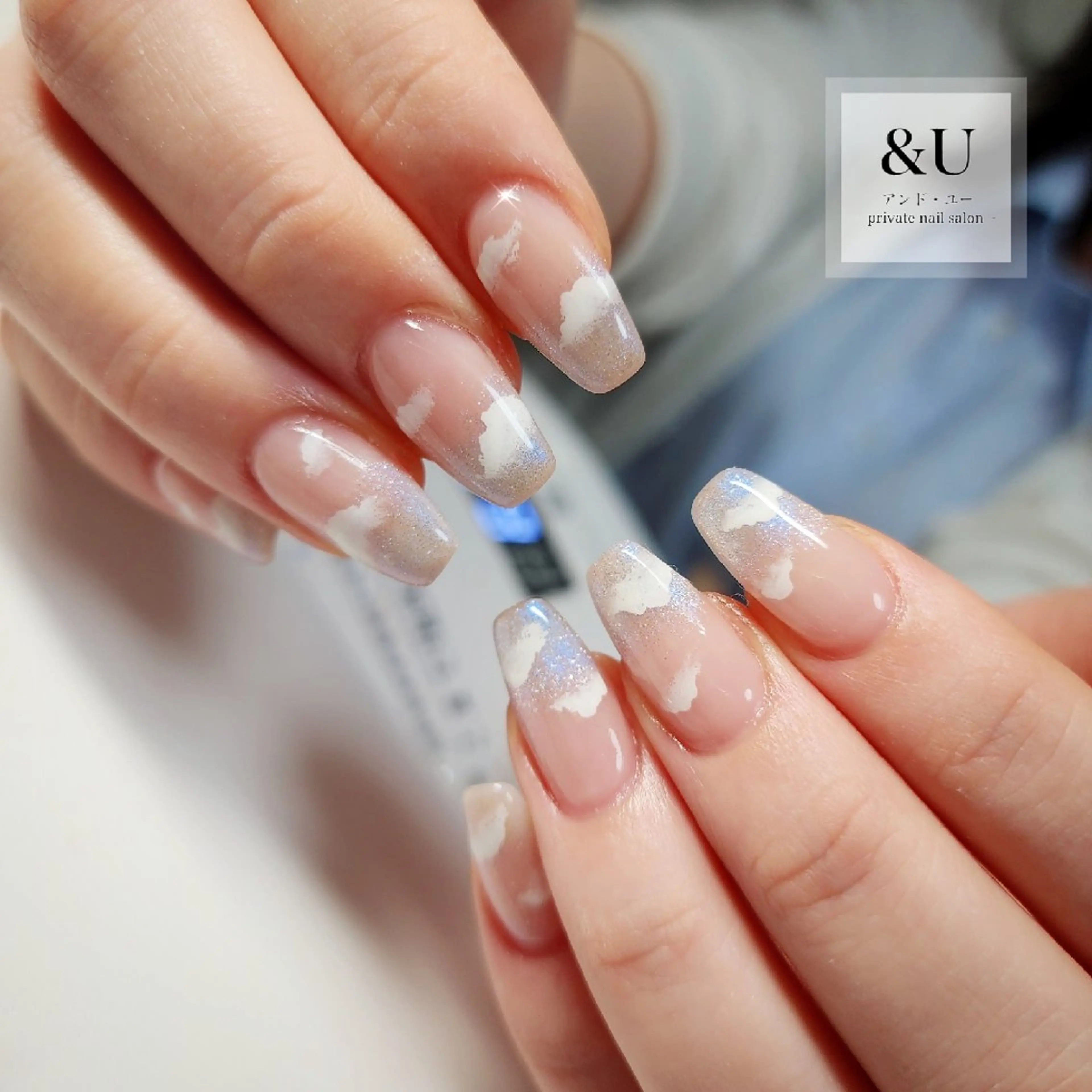 ネイル ブルー ハンドネイル ＆Ｕ (アンド・ユー)のネイルデザイン