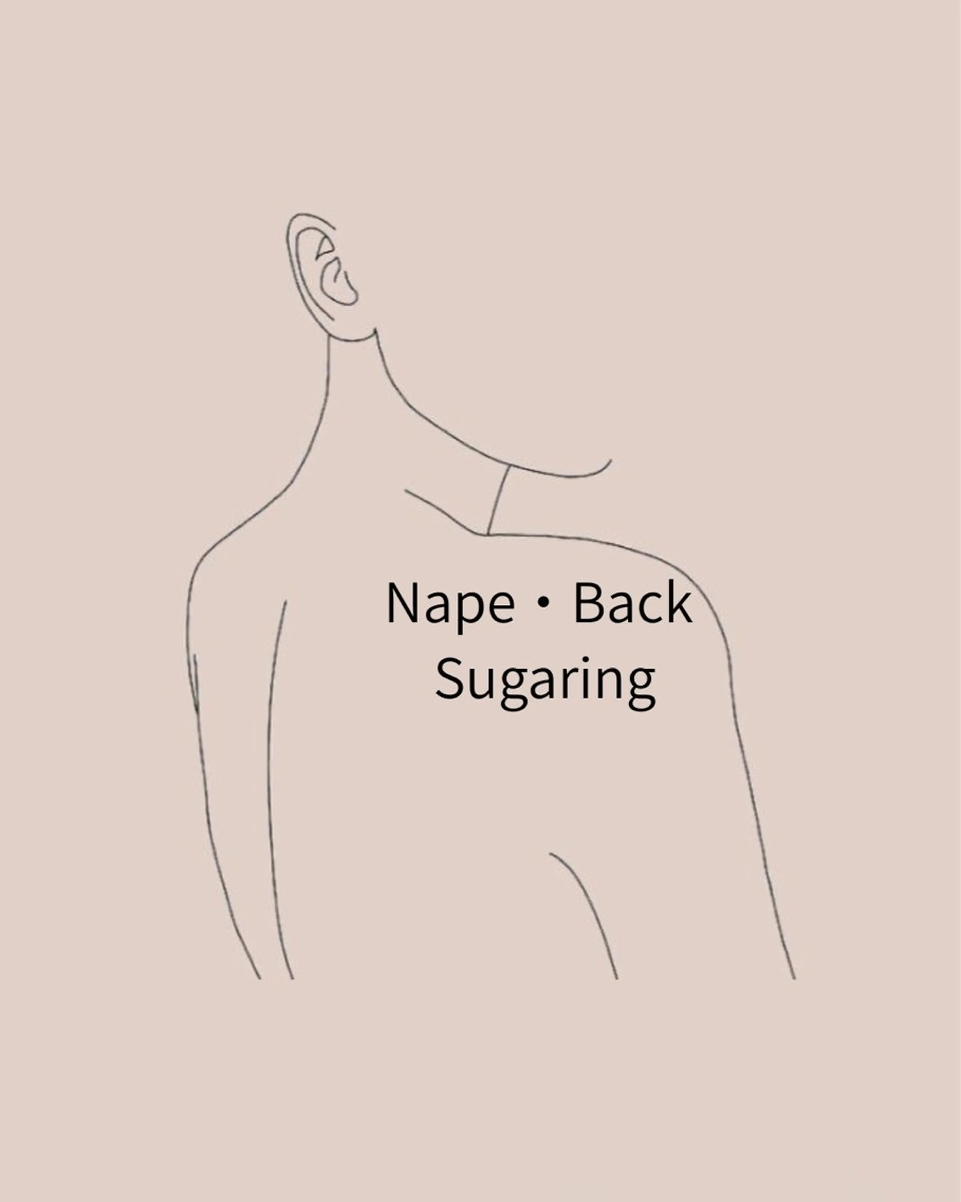 うなじ+半背中🍋シュガーリング脱毛♡ ¥6800 ※背中は敏感な為大切なご予定がある方は直前のご予約はお避け下さい!の写真