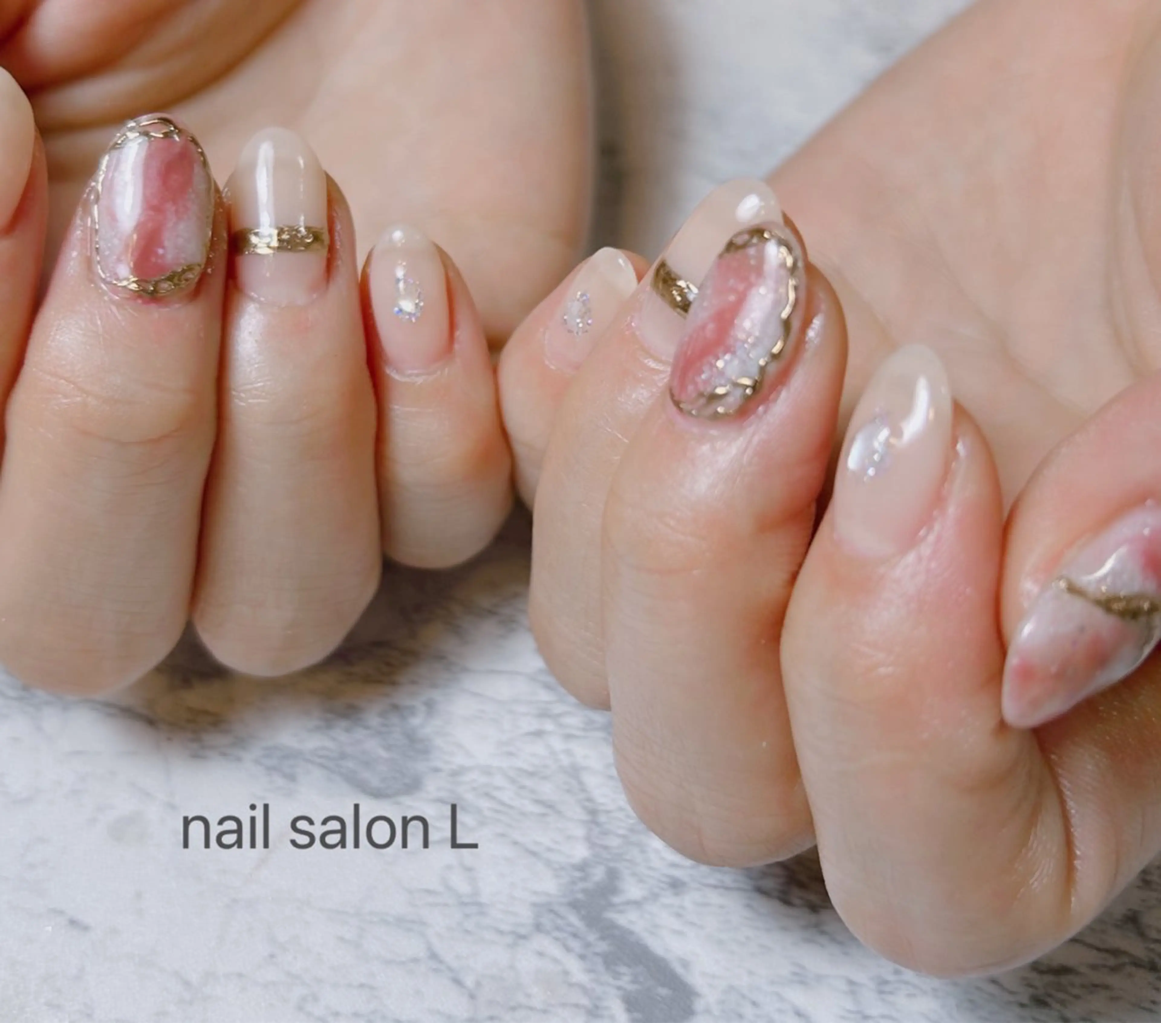 ネイル 春ネイル ハンドネイル 吉川市 ネイルサロンLのネイルデザイン