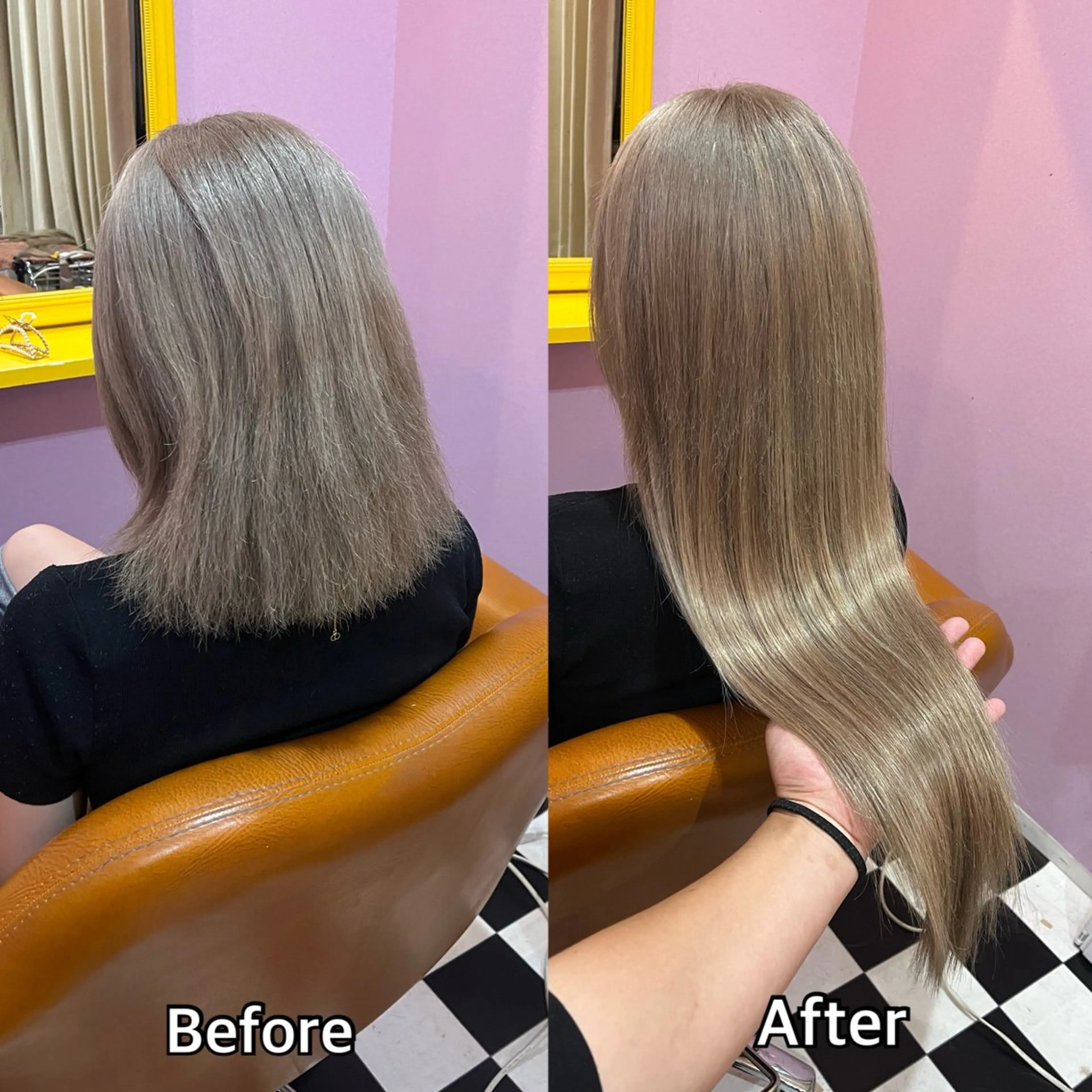 ロング エクステ シール＋ちび編み込み エクステ梅田🐨のヘアスタイル