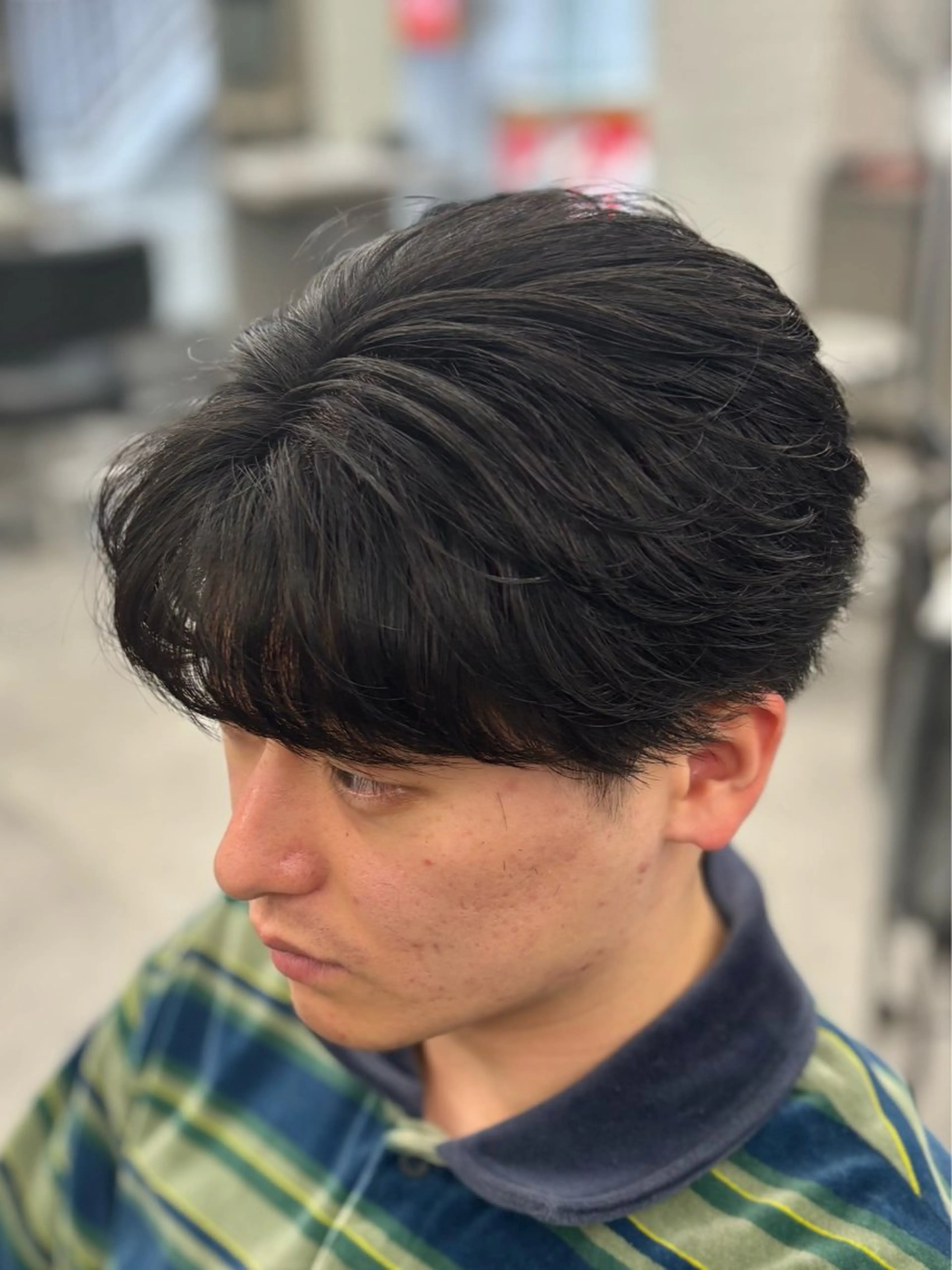 パーマ メンズ マッシュ シースルーマッシュ カット パーマ 【ØVARL】🦁 メンズパーマ/レオのヘアスタイル