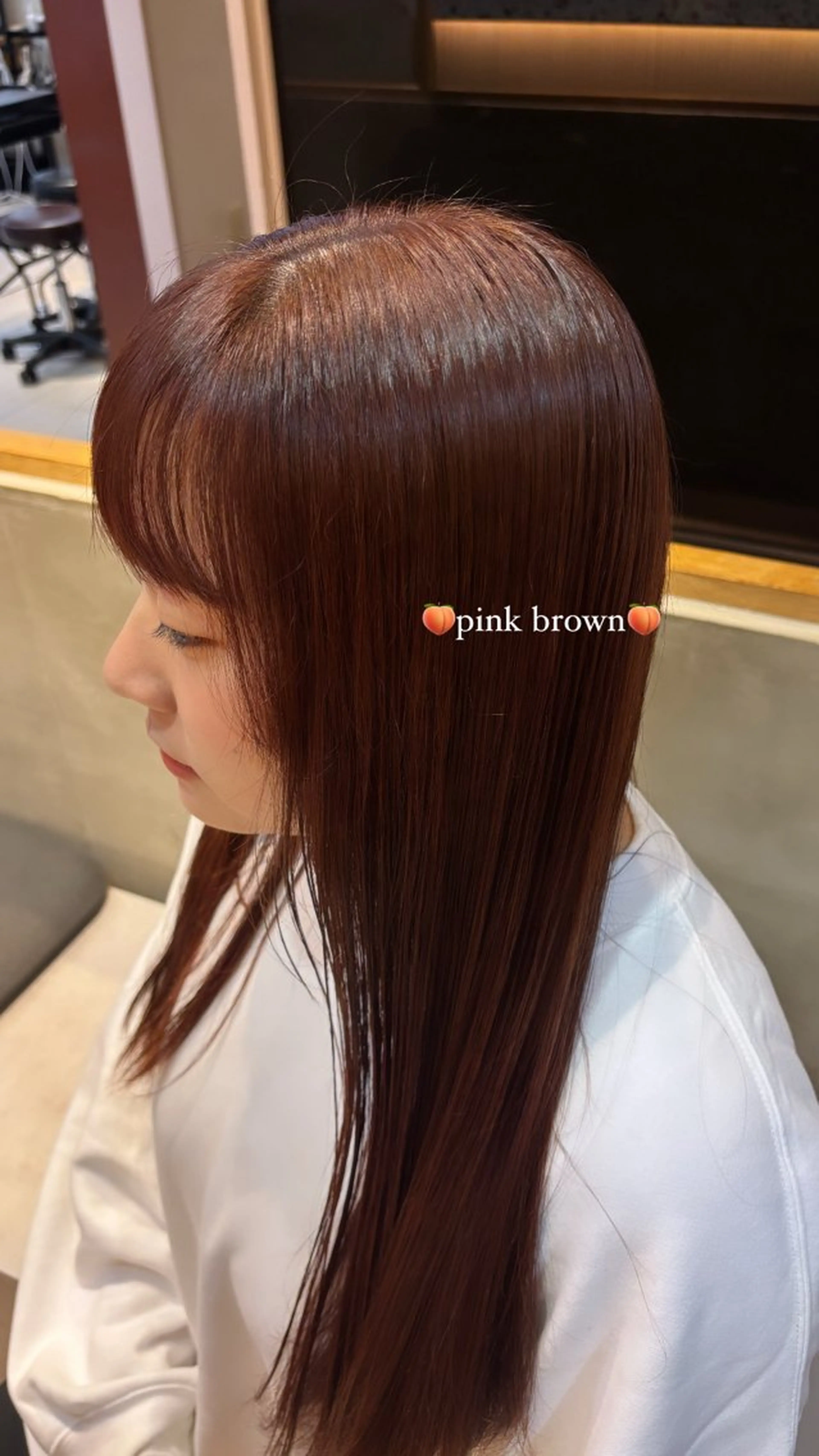 セミロング ヘアカラー 透明感カラー🤎/ ツヤカラー/さくらのヘアスタイル