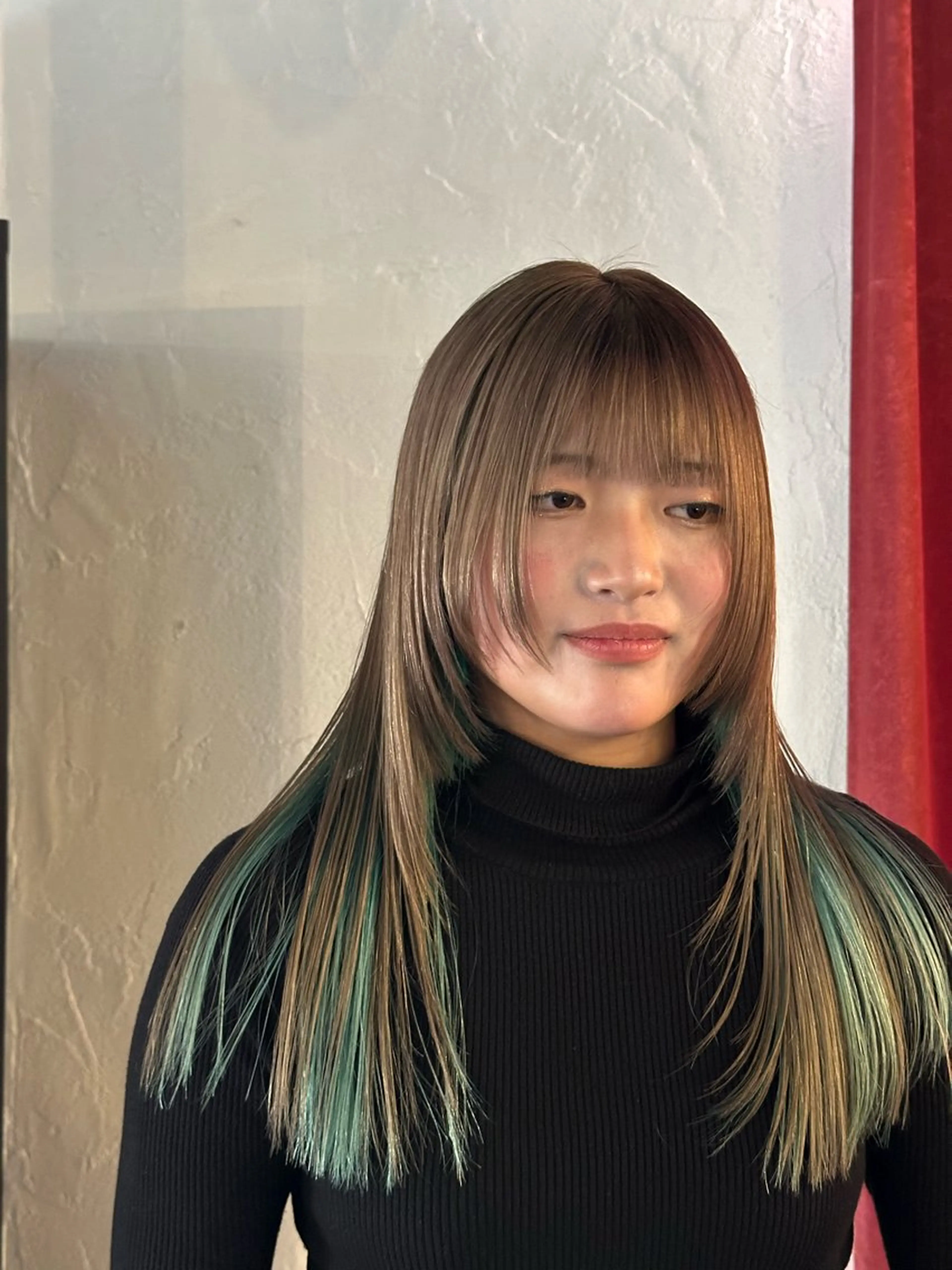 ロング カラー ブリーチ ミント ミントグリーン 🦖ノザワ リンカ🦖のヘアスタイル