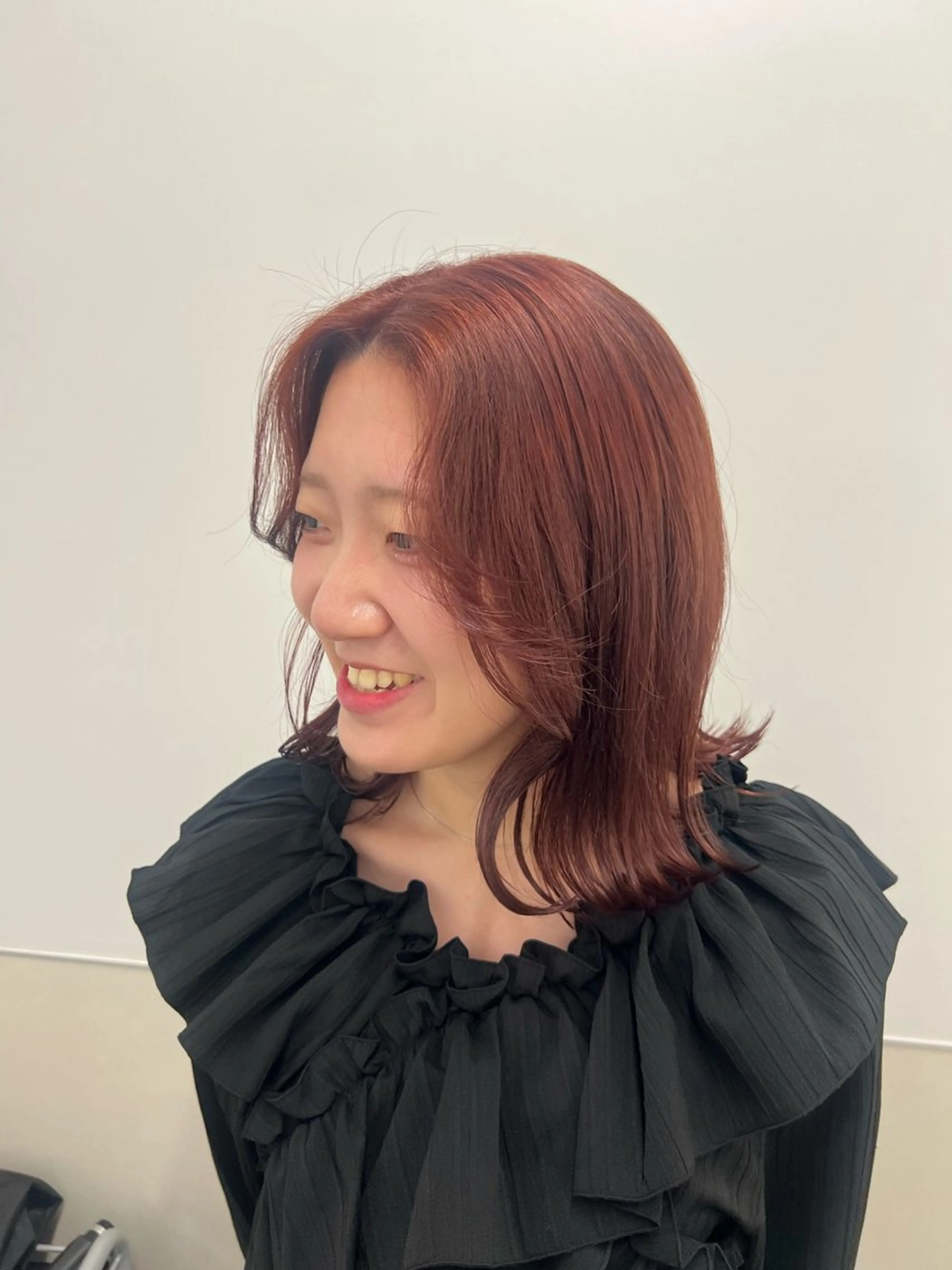 セミロング カラー ブリーチ ブラウンカラー ダブルカラー ブリーチなしカラー ピンクカラー カット ヘアカラー SALOWIN川崎WEST店所属・🌷川崎/アレンジ/ 暖色ボブ/コトネ🌷のヘアスタイル