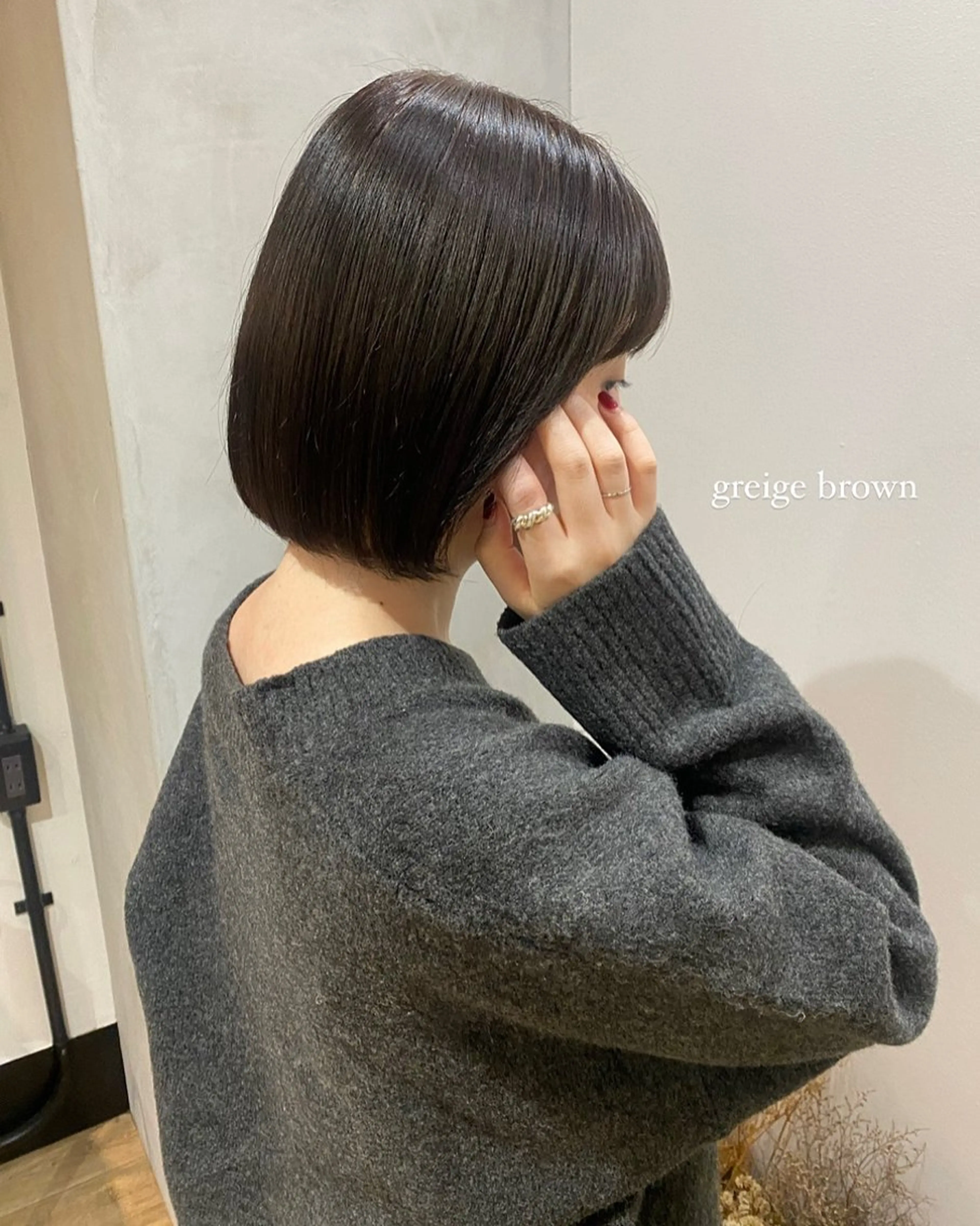 ミディアム カラー むく。/顔周り 前髪/髪質改善のヘアスタイル