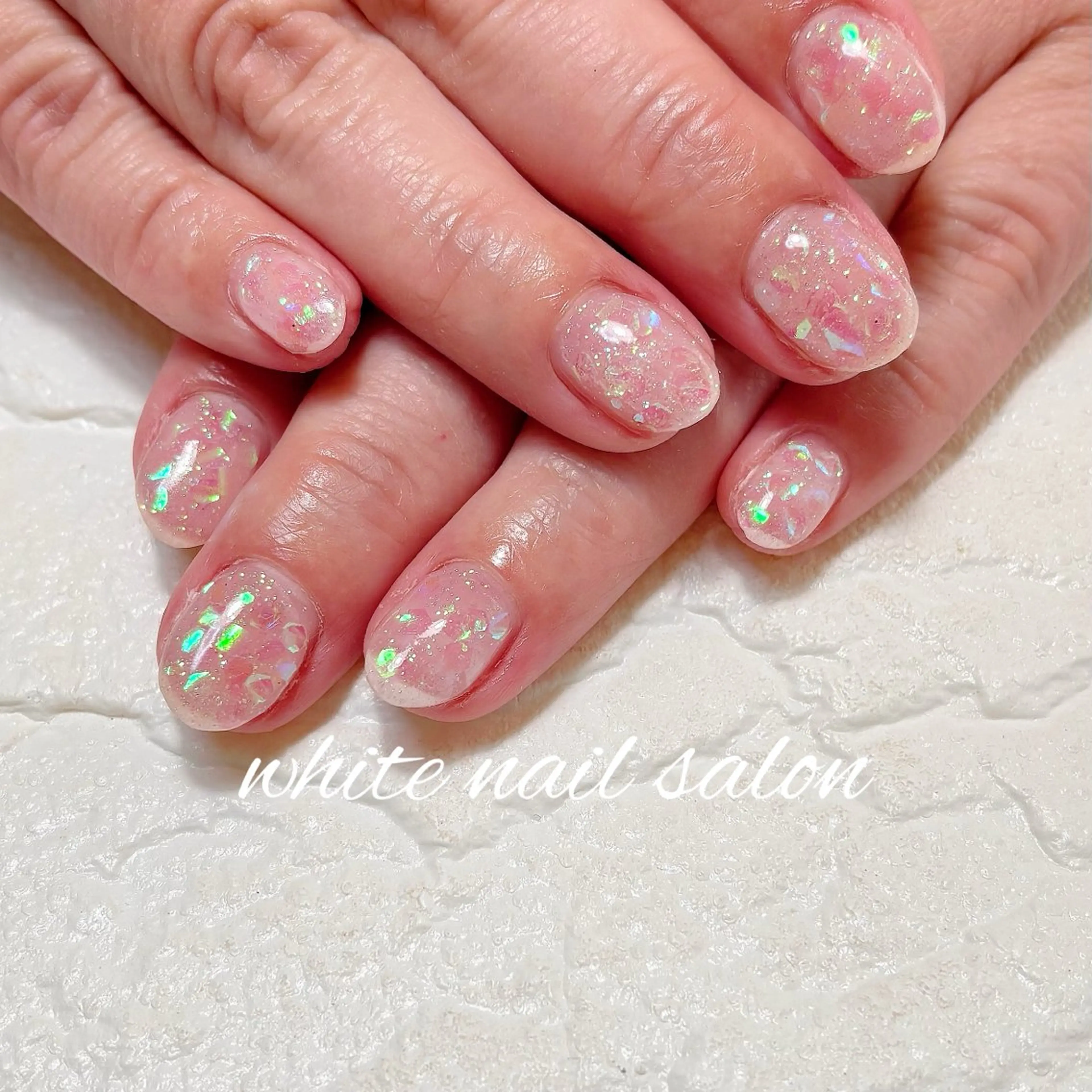 ネイル フットネイル ラメ(グリッター) 持ち込み ハンドネイル white nail salonのネイルデザイン