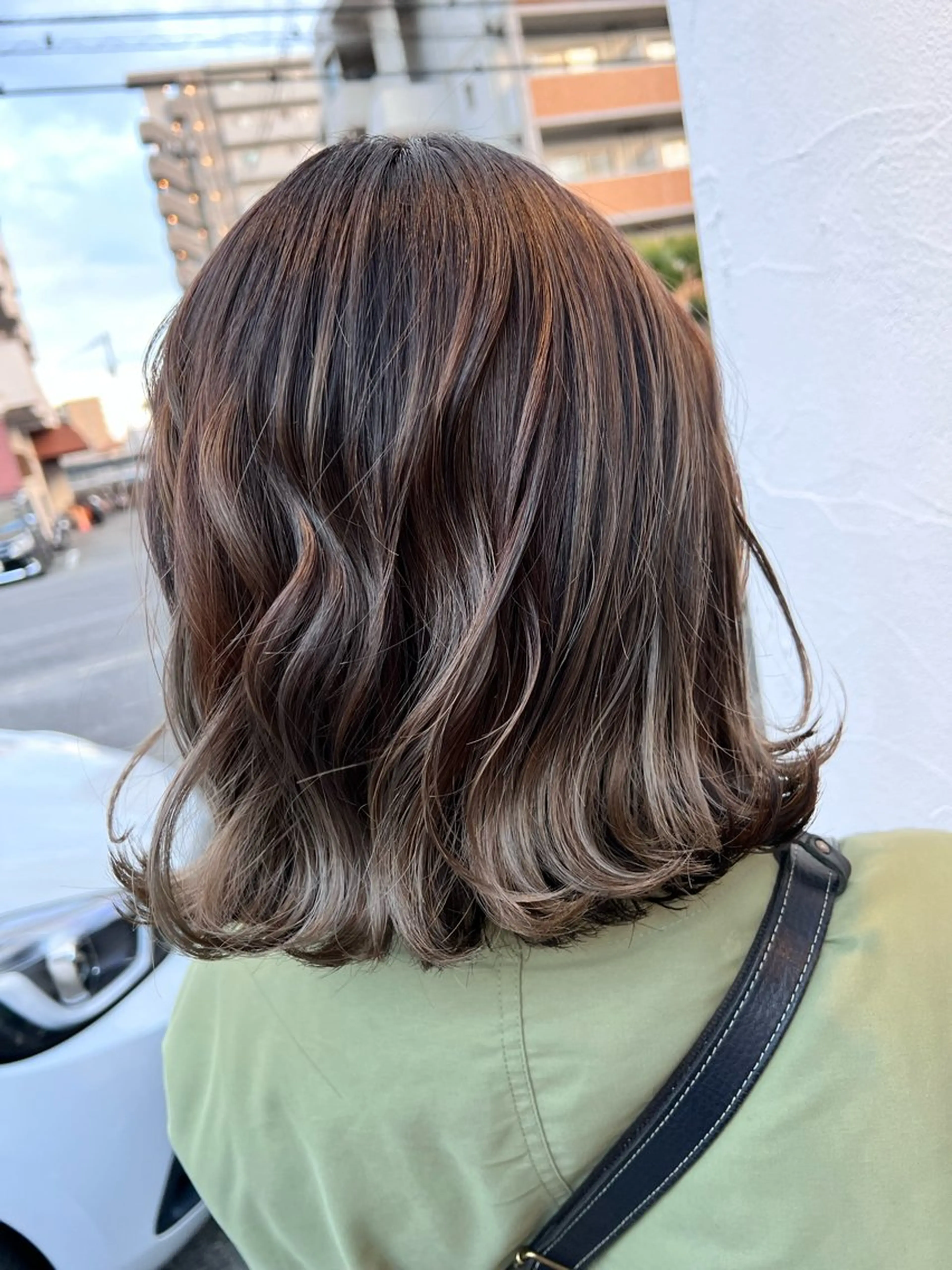 セミロング ハイライト レイヤーカット Richell所属・Richell🎀 🖤yuuのヘアスタイル