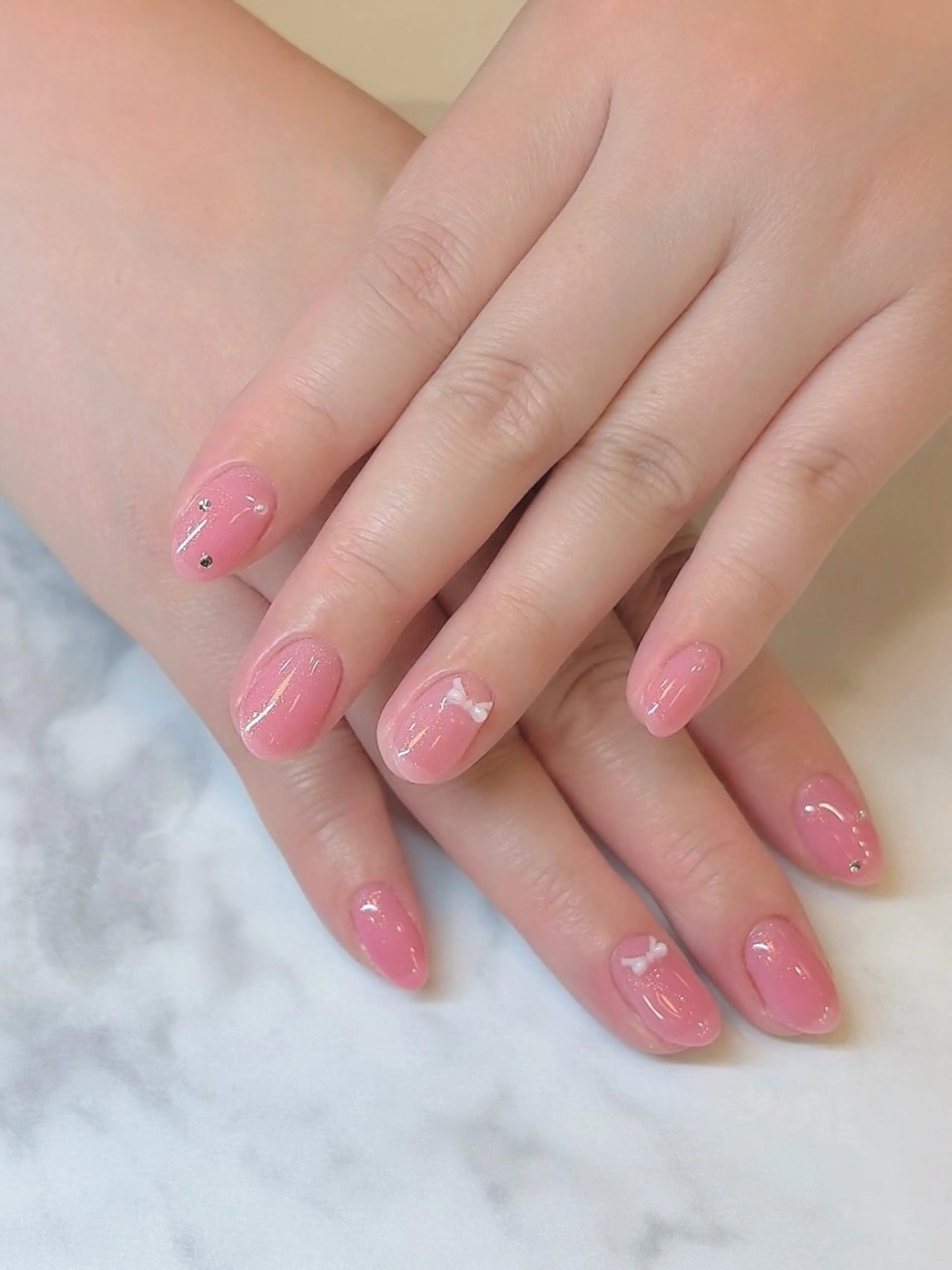 ネイル ワンカラーネイル ピンク 春ネイル ハンドネイル Cravo Mai.yのネイルデザイン