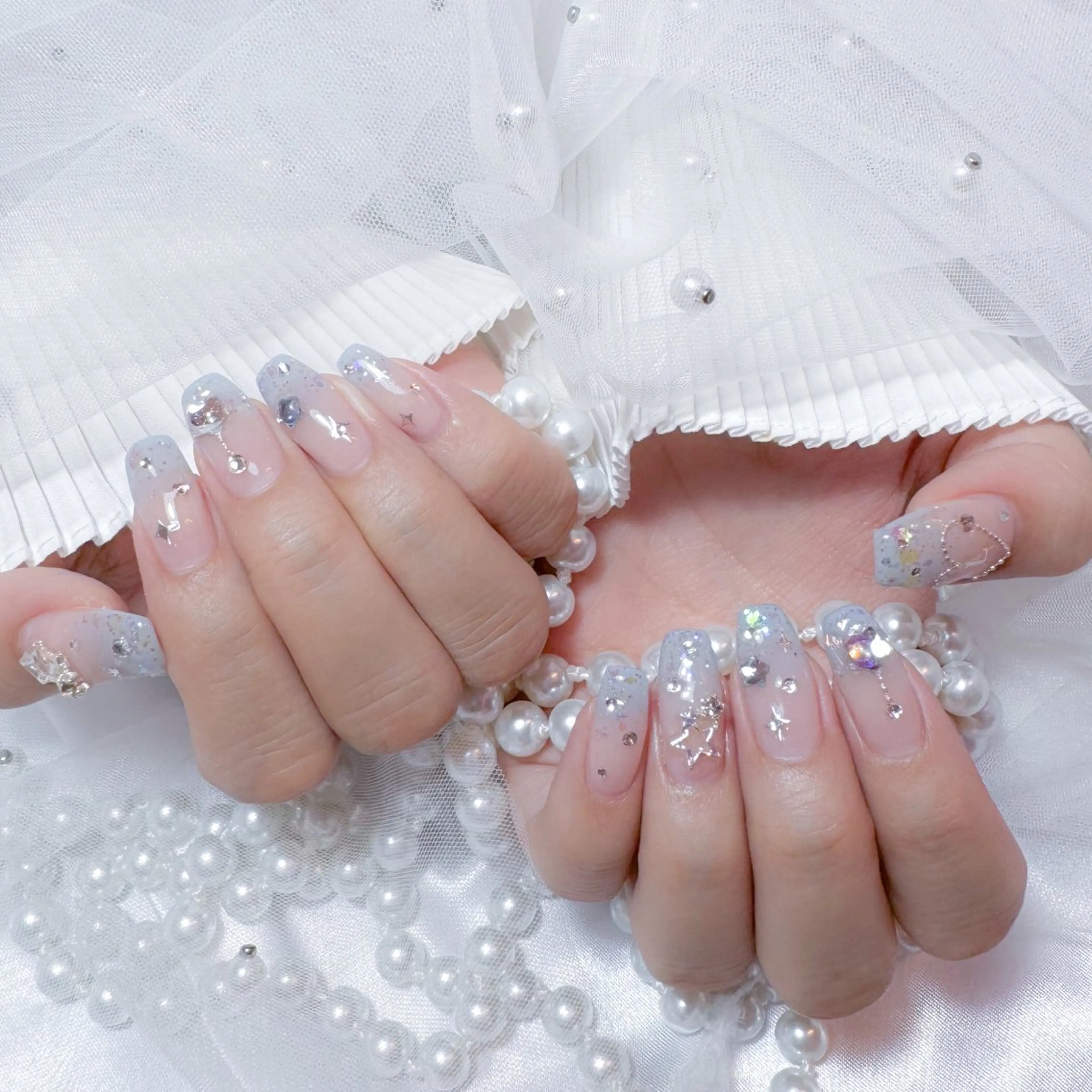 ネイル ジェルネイル 韓国ネイル ミラーネイル パラジェル シンプルネイル tomo Hwanyのネイルデザイン