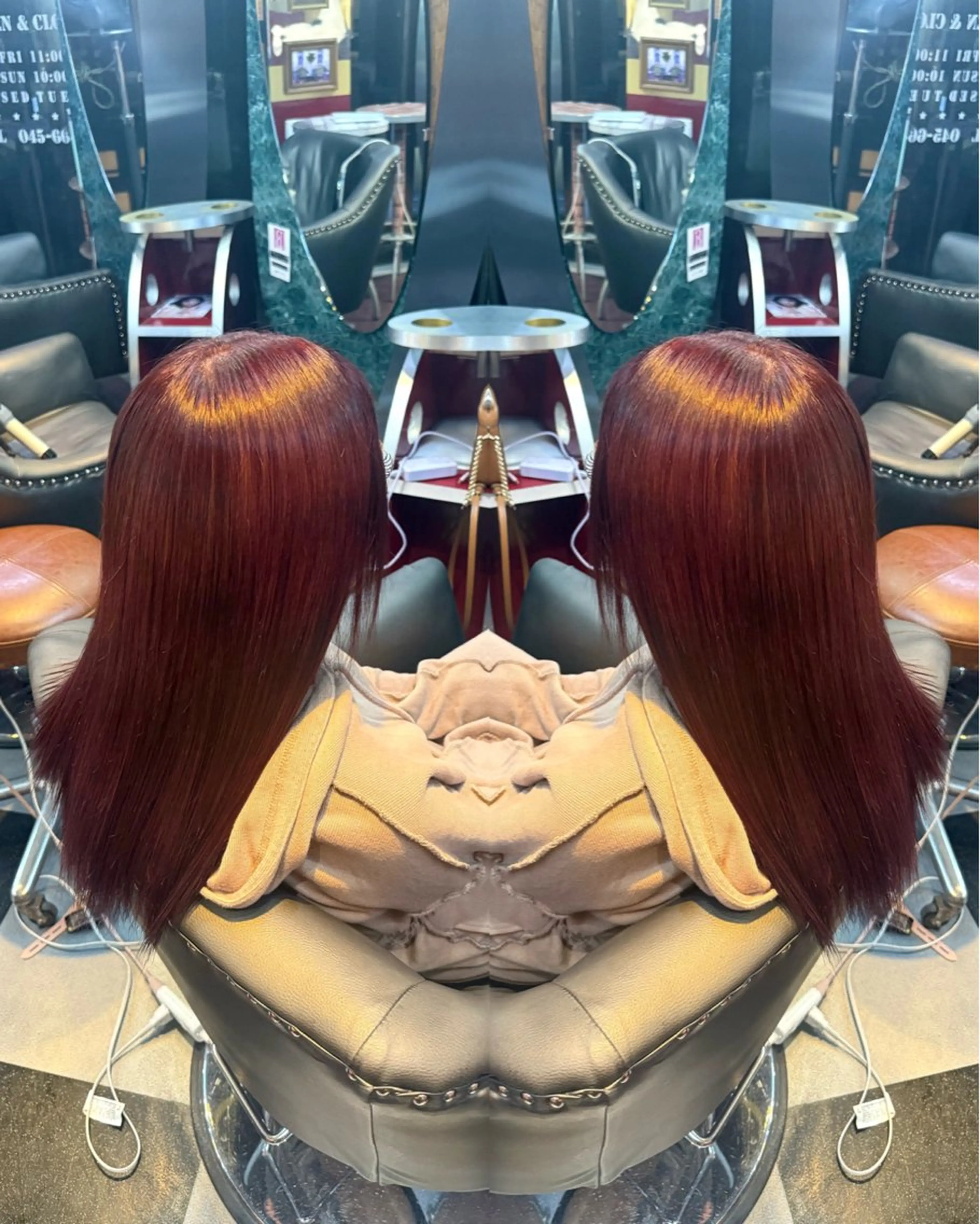 セミロング カラー ヘアカラー ハイライトエクステ 横浜CHIRIのヘアスタイル