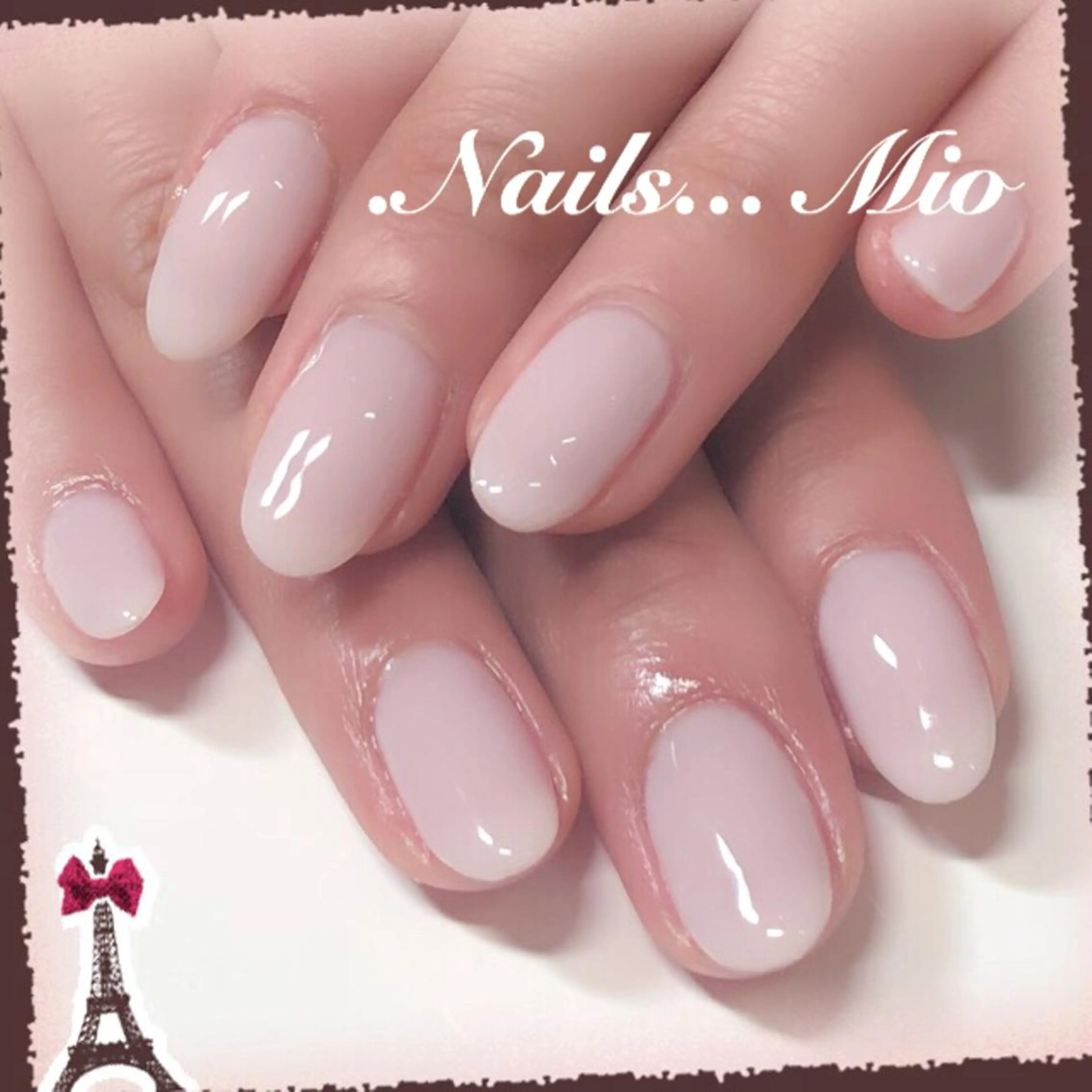 ネイル ロングネイル ホワイト .Nails Mio 赤羽西ネイルサロンのネイルデザイン