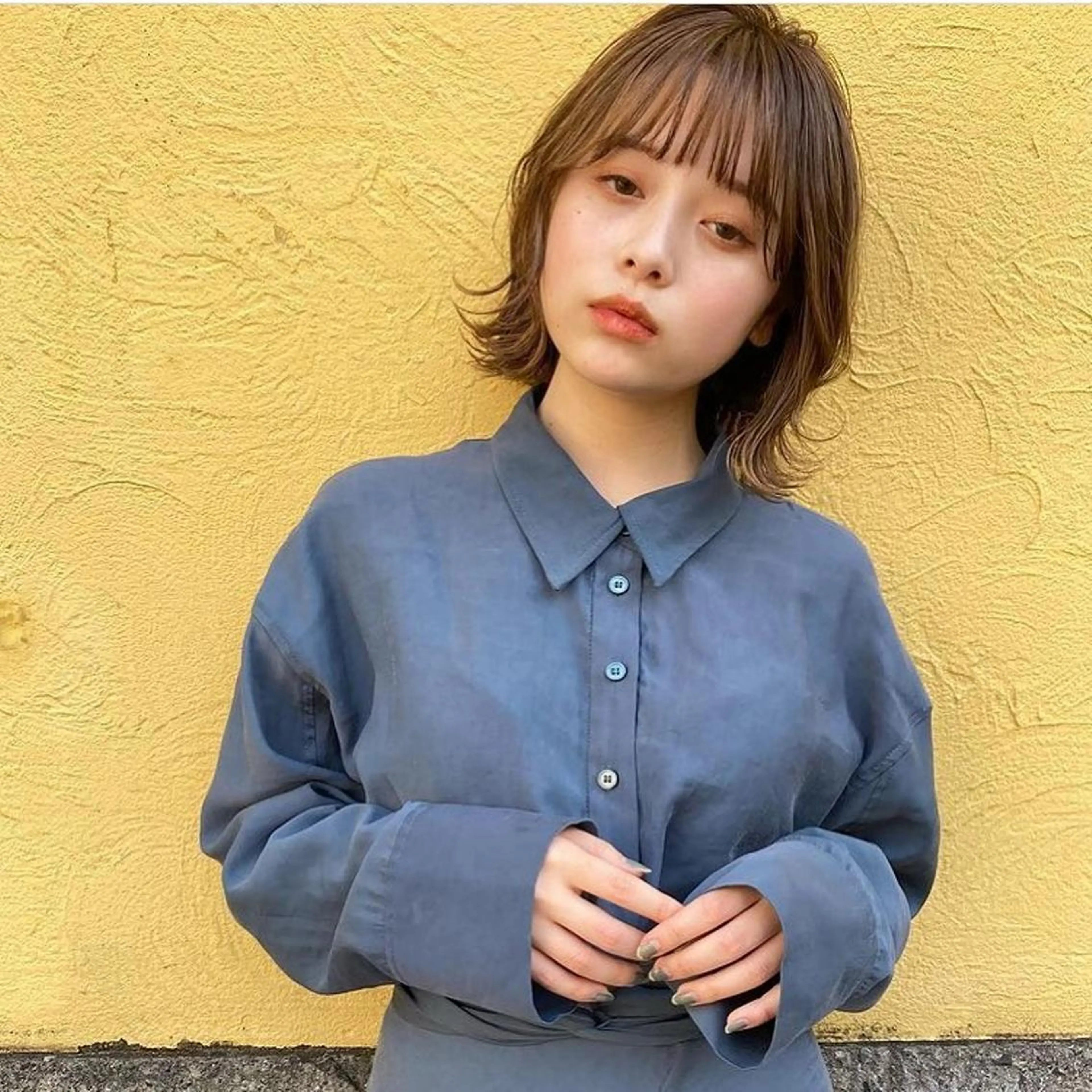 ミディアム カラー ヘアアレンジ 透明感カラー グラデーションカラー グレージュ ハイライトカラー くびれヘア 韓国/髪質改善💘 櫻井かれんのヘアスタイル