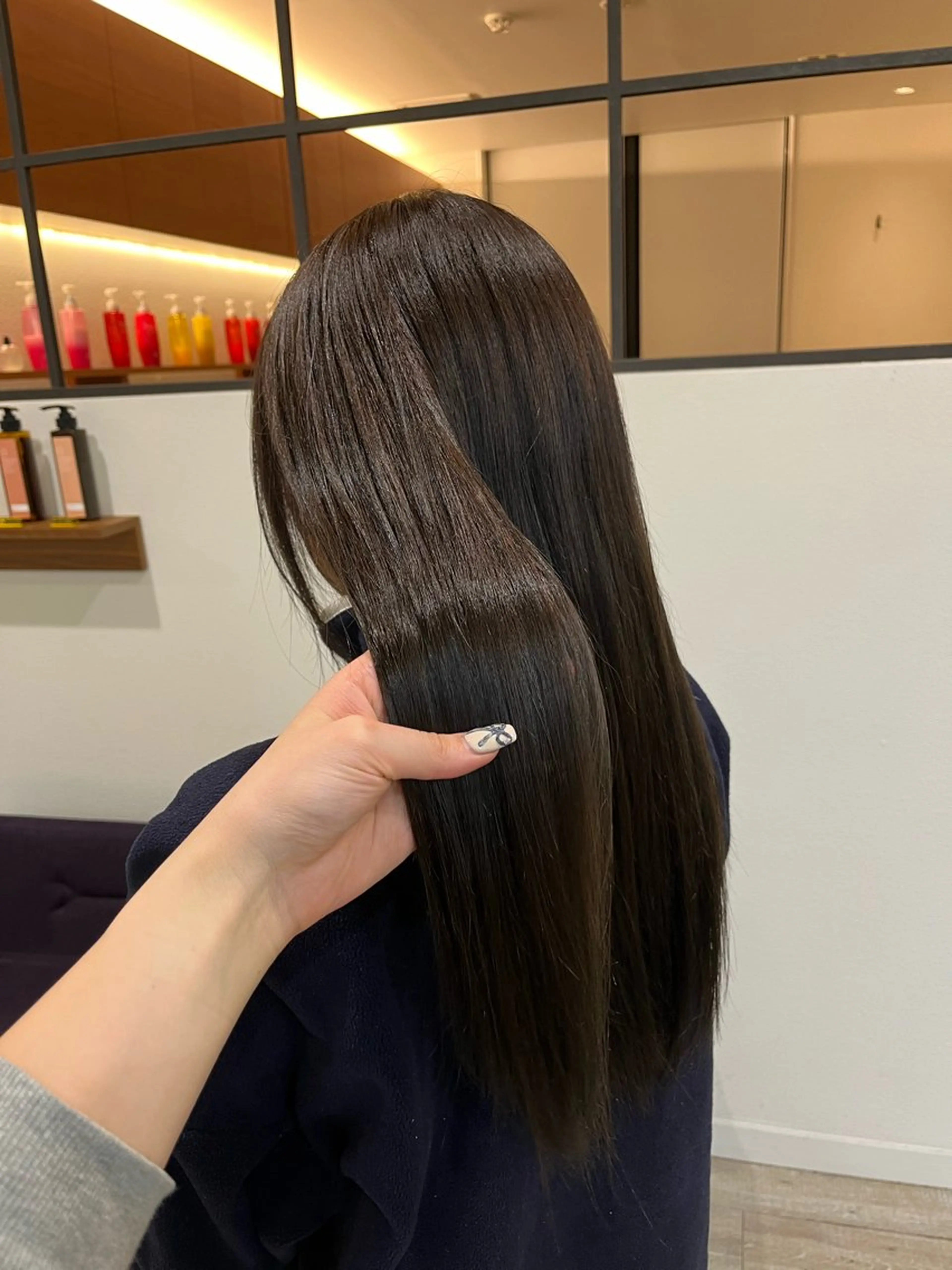 ロング カラー ベージュカラー 透明感カラー 是永 コレナガのマツエク・マツパデザイン