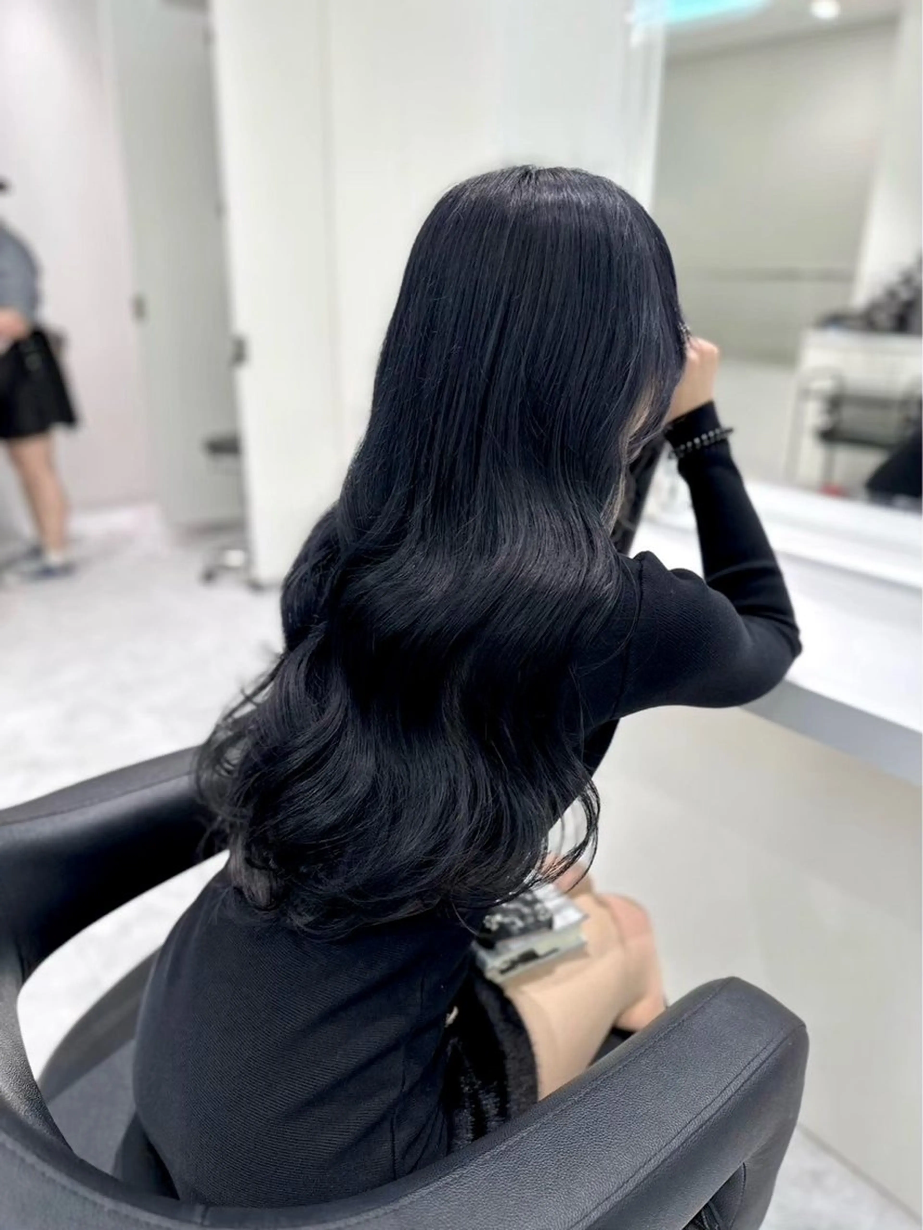 ミディアム カラー 黒髪 ブリーチ 透明感カラー ブリーチなしカラー 盛れる上質ワンホン ヘア🤍YUME🤍のヘアスタイル