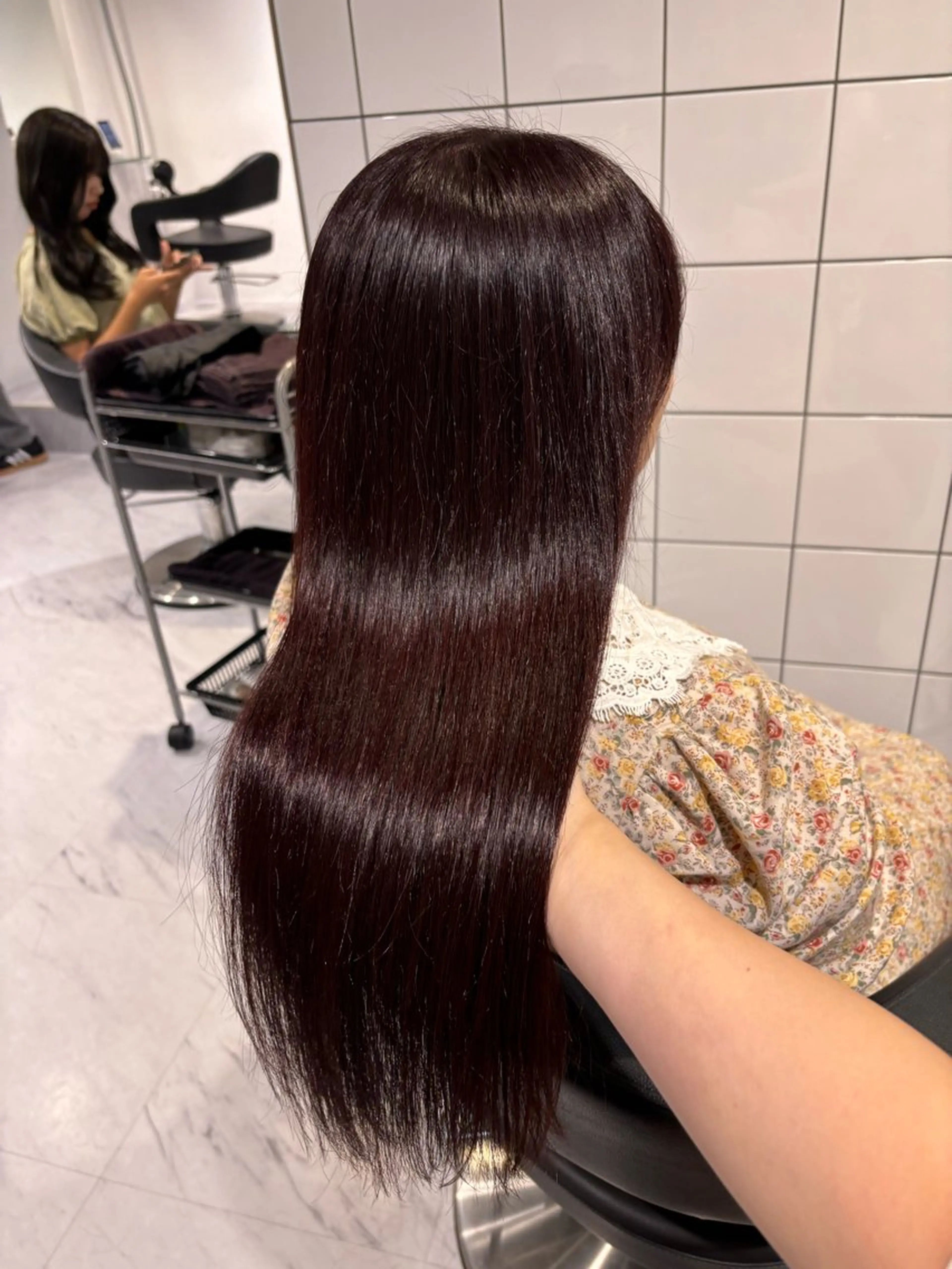 ロング カラー ヘアカラー トリートメント ヘッドスパ ヘアセット 表参道♡暗髪^ྀི 艶カラー♡アユミのヘアスタイル