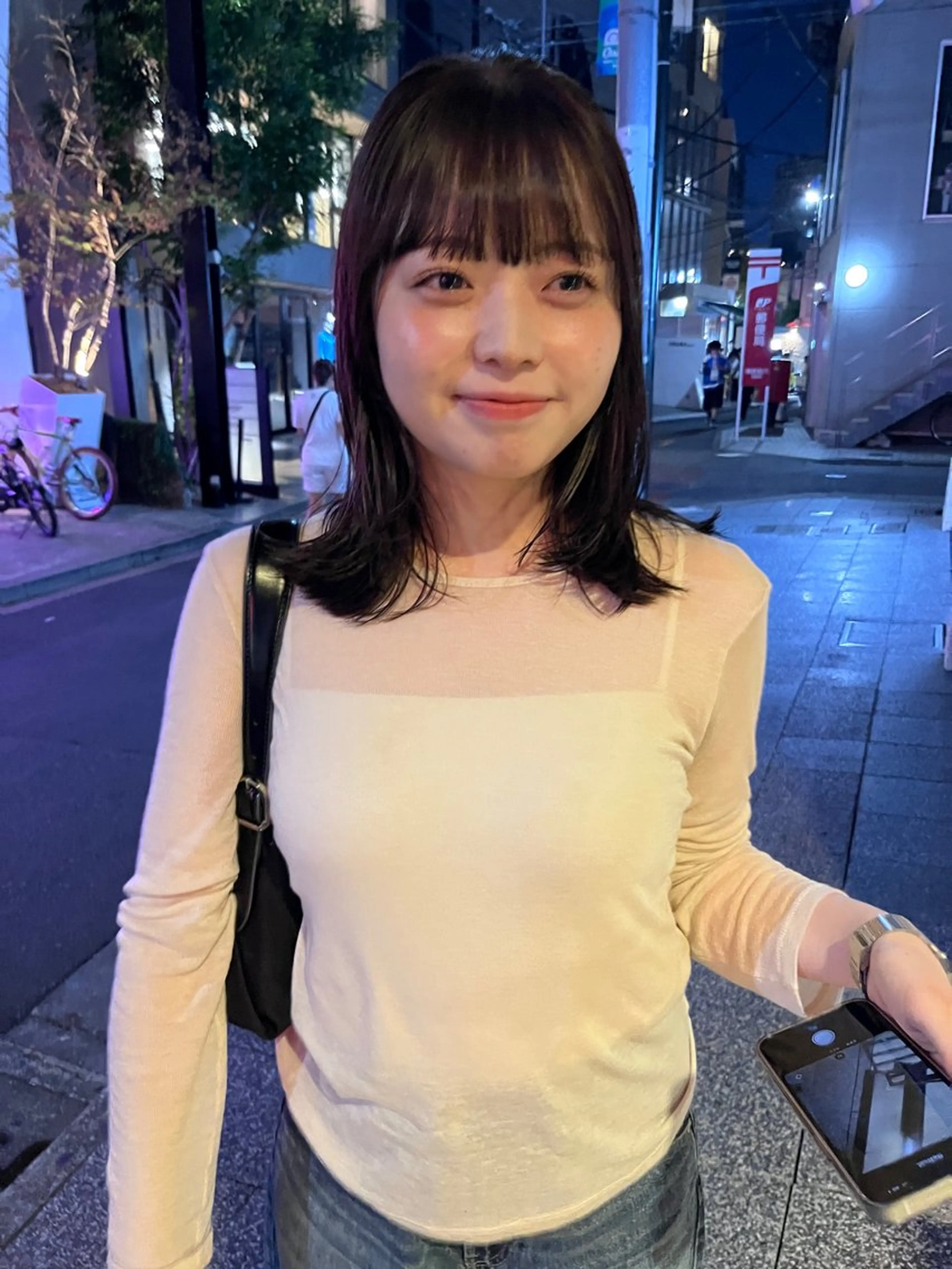 ミディアム カラー カット ヘアカラー トリートメント ナチュラルなヘア /ヨシダトモキのヘアスタイル