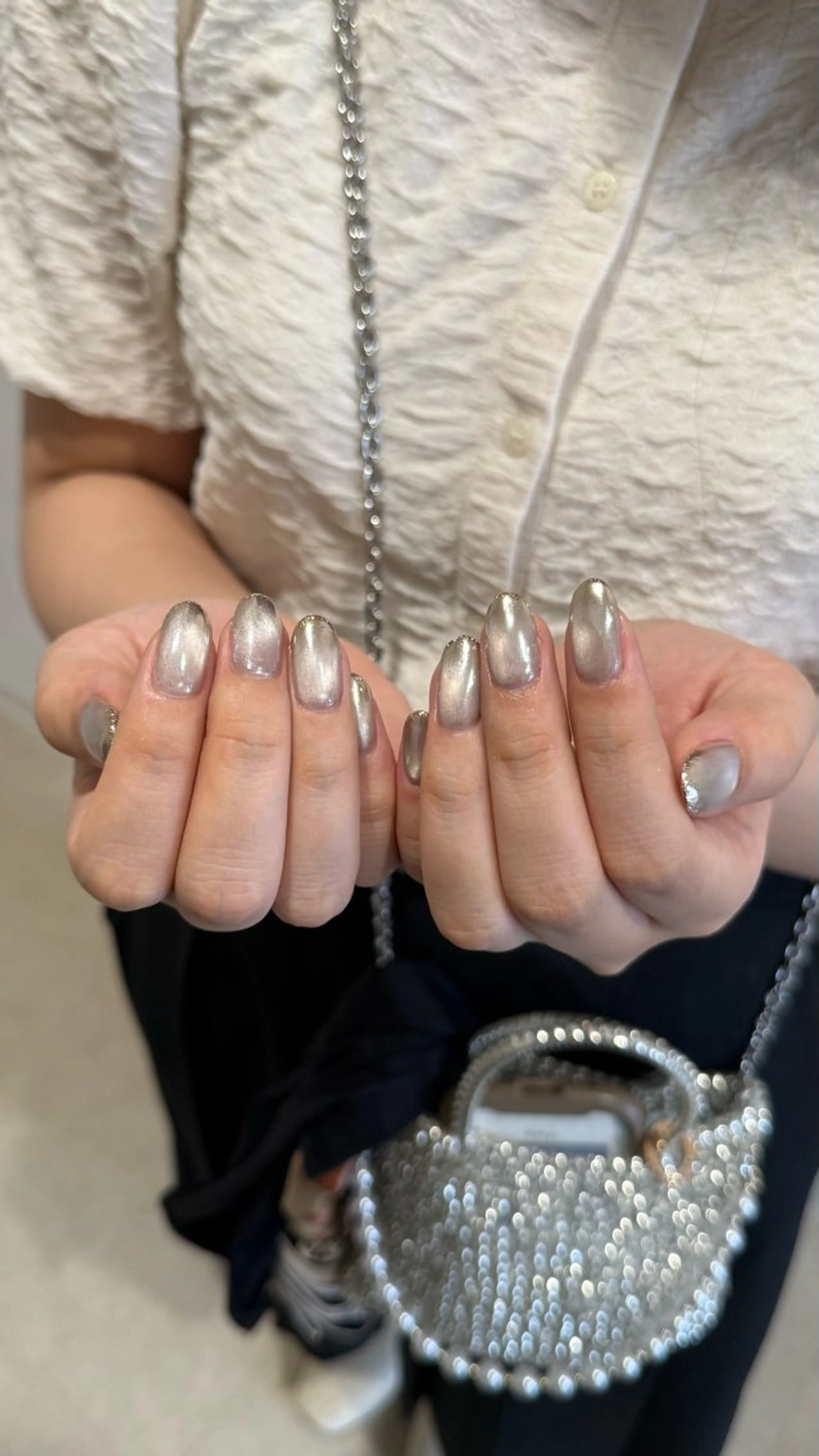 ネイル ミラーネイル ハンドネイル Dahlia Beauty ダリアビューティー所属・春日井Dahlia Beauty中川のネイルデザイン