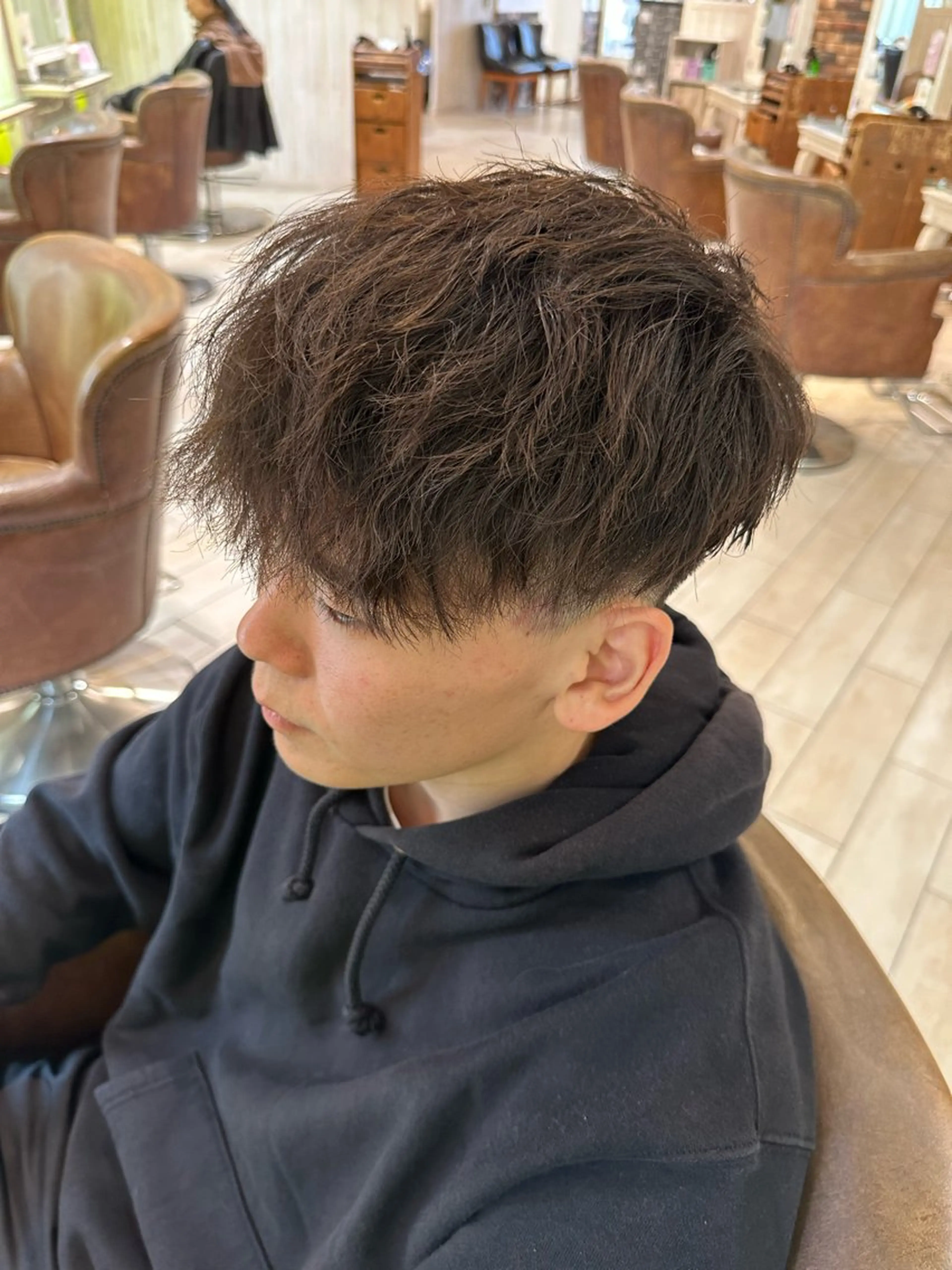 パーマ メンズ カット パーマ 増渕 駿介のヘアスタイル