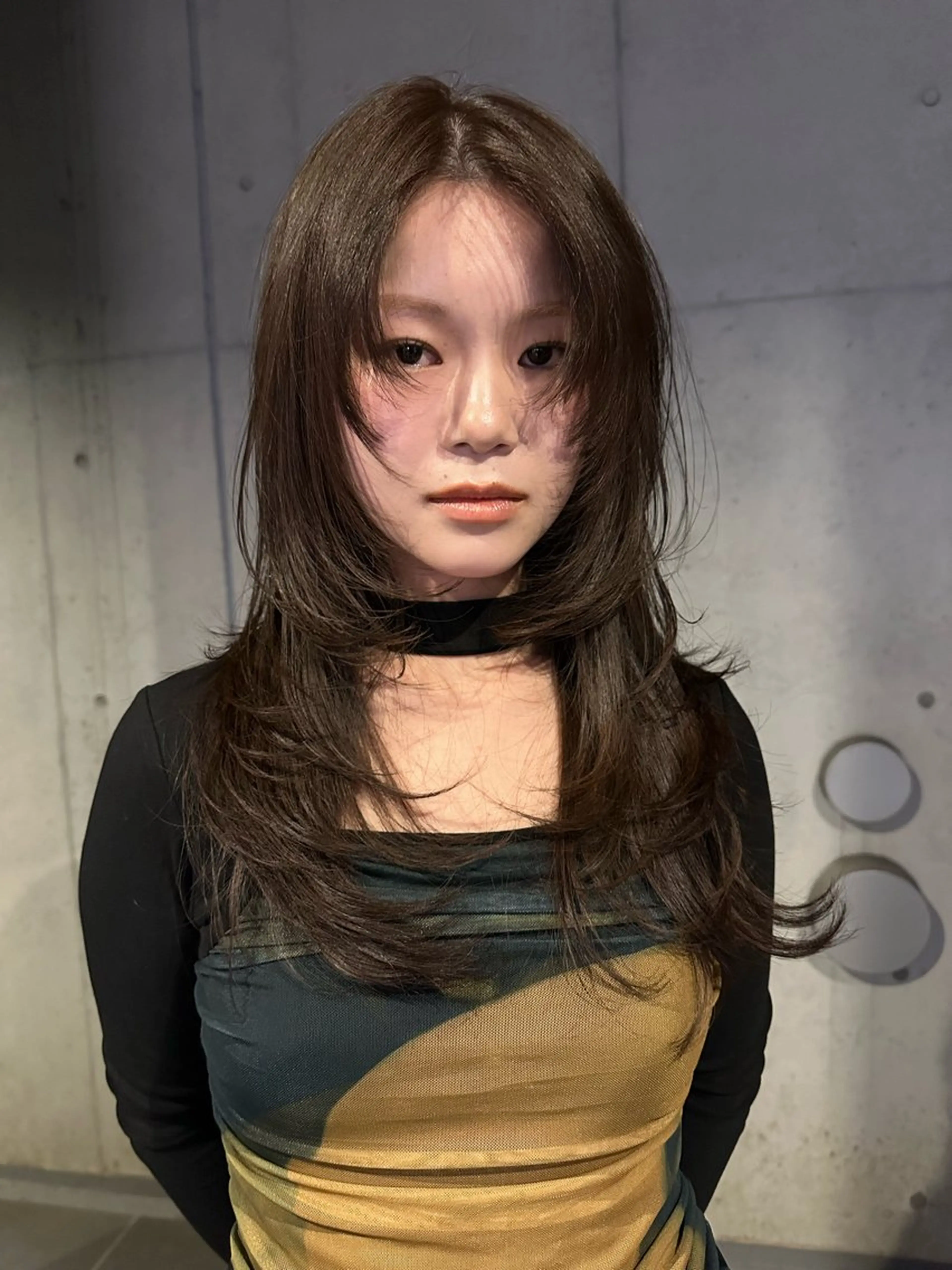 ミディアム カラー レイヤーカット カット ヘアカラー 《ウルフ/レイヤー/ 似合わせ》山本祐輔のヘアスタイル