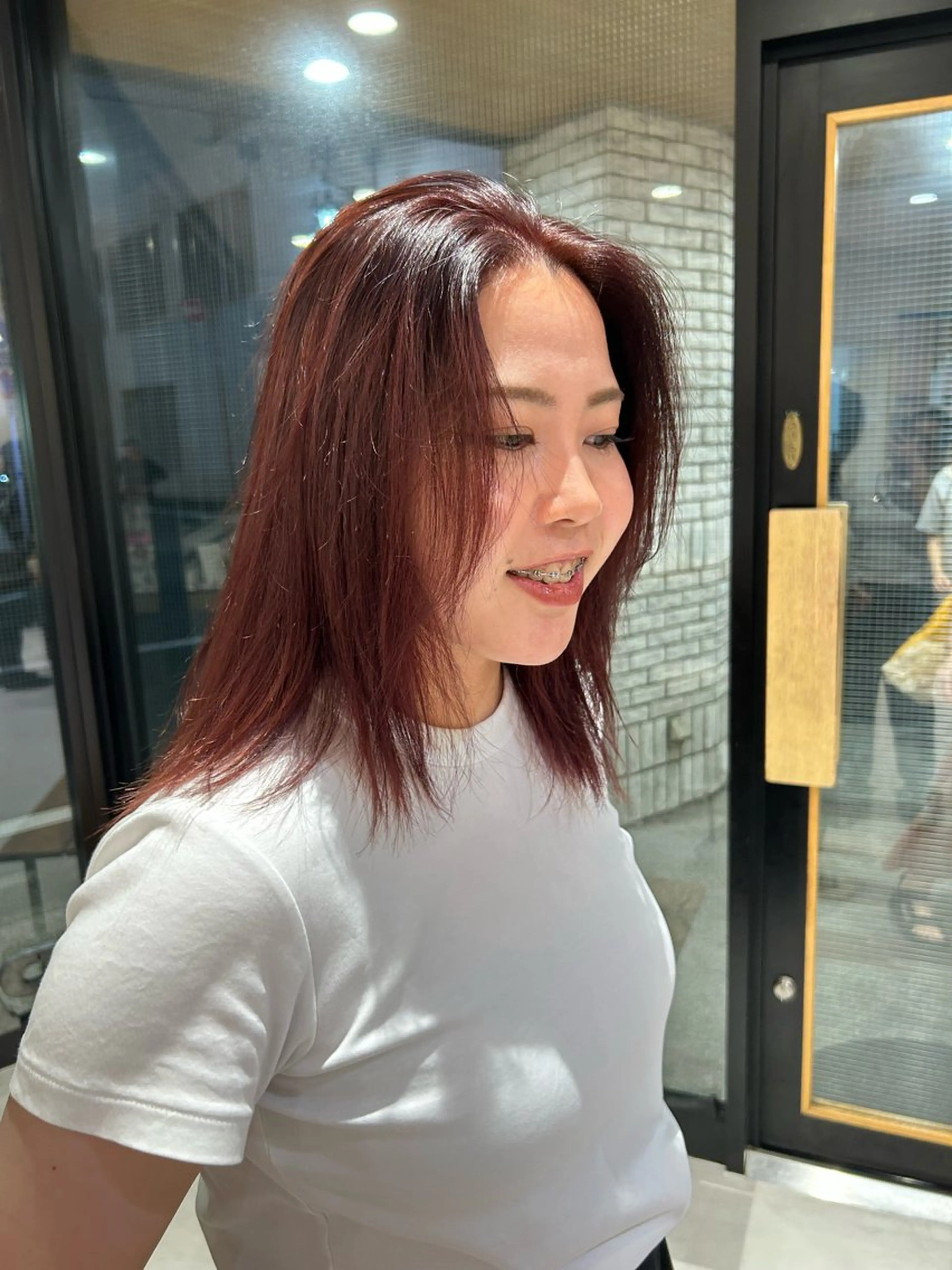 ミディアム カラー ayano/パーマ/ 暖色カラーのヘアスタイル