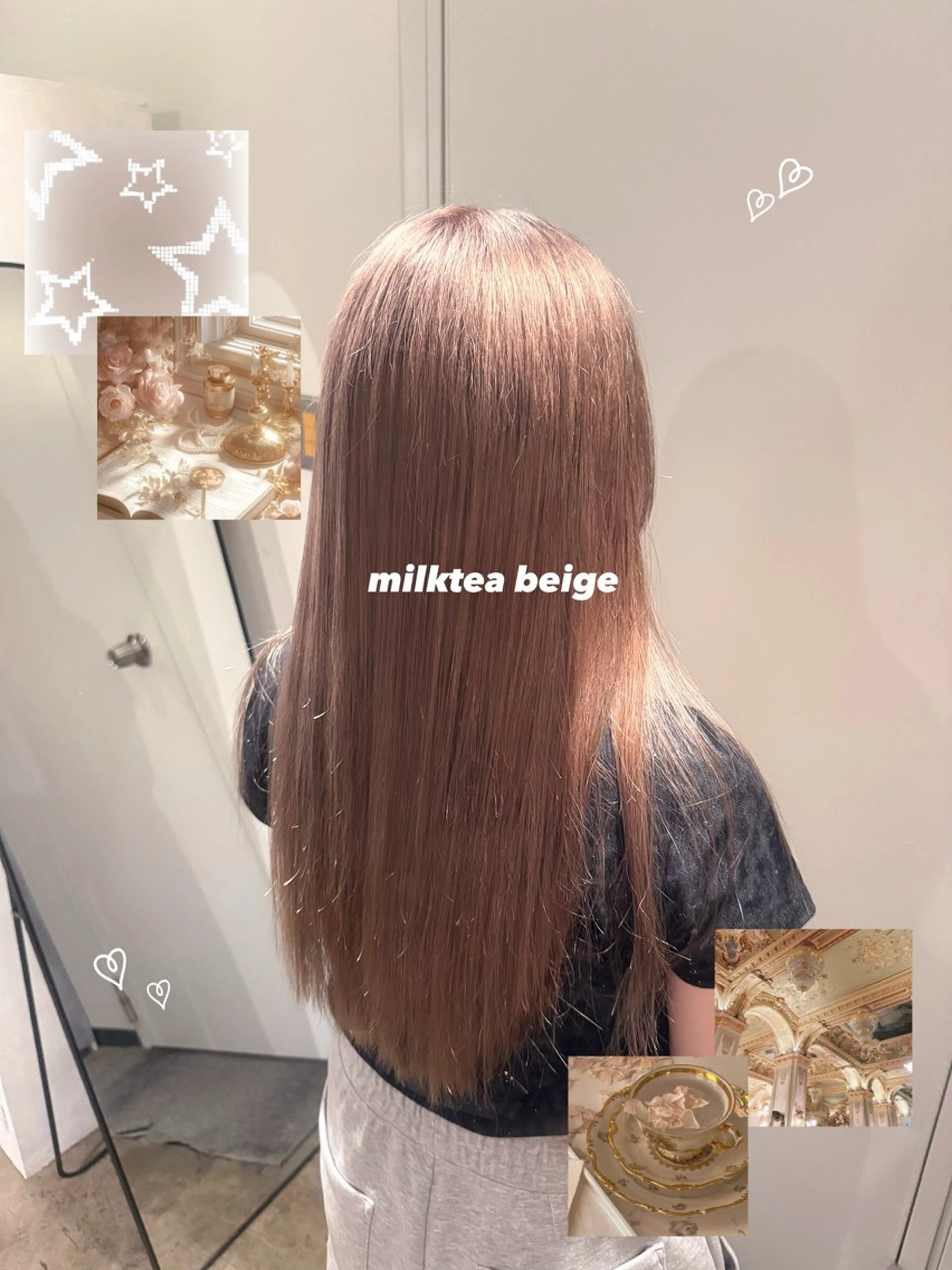 ロング カラー ベージュカラー ブリーチ ケアブリーチ 透明感カラー ダブルカラー ヘアカラー トリートメント 🫟ブリーチモデル/ 艶カラー /みきのヘアスタイル