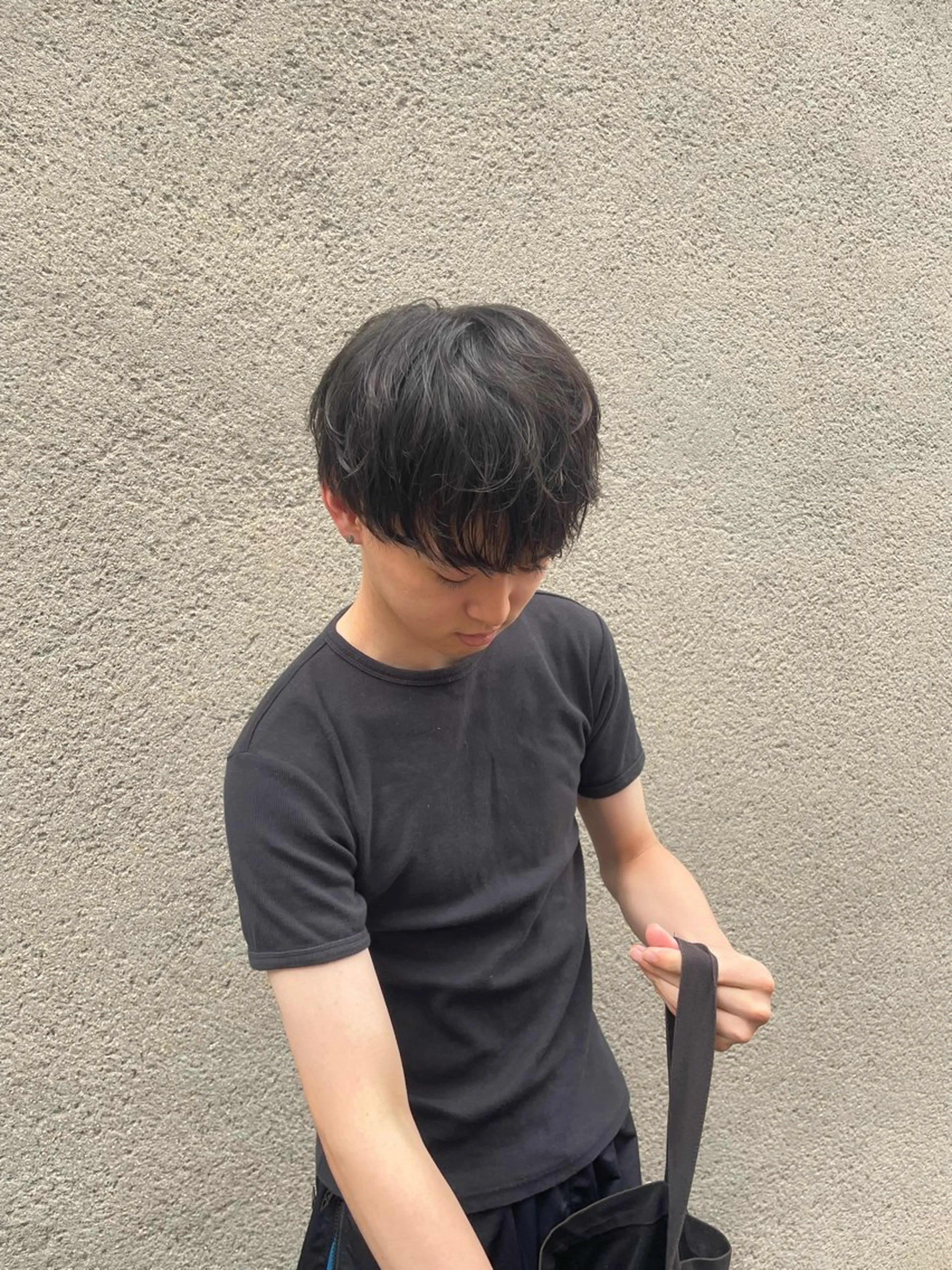 メンズ マッシュ 慎太朗/パーマ/ボブ /センターパートのヘアスタイル