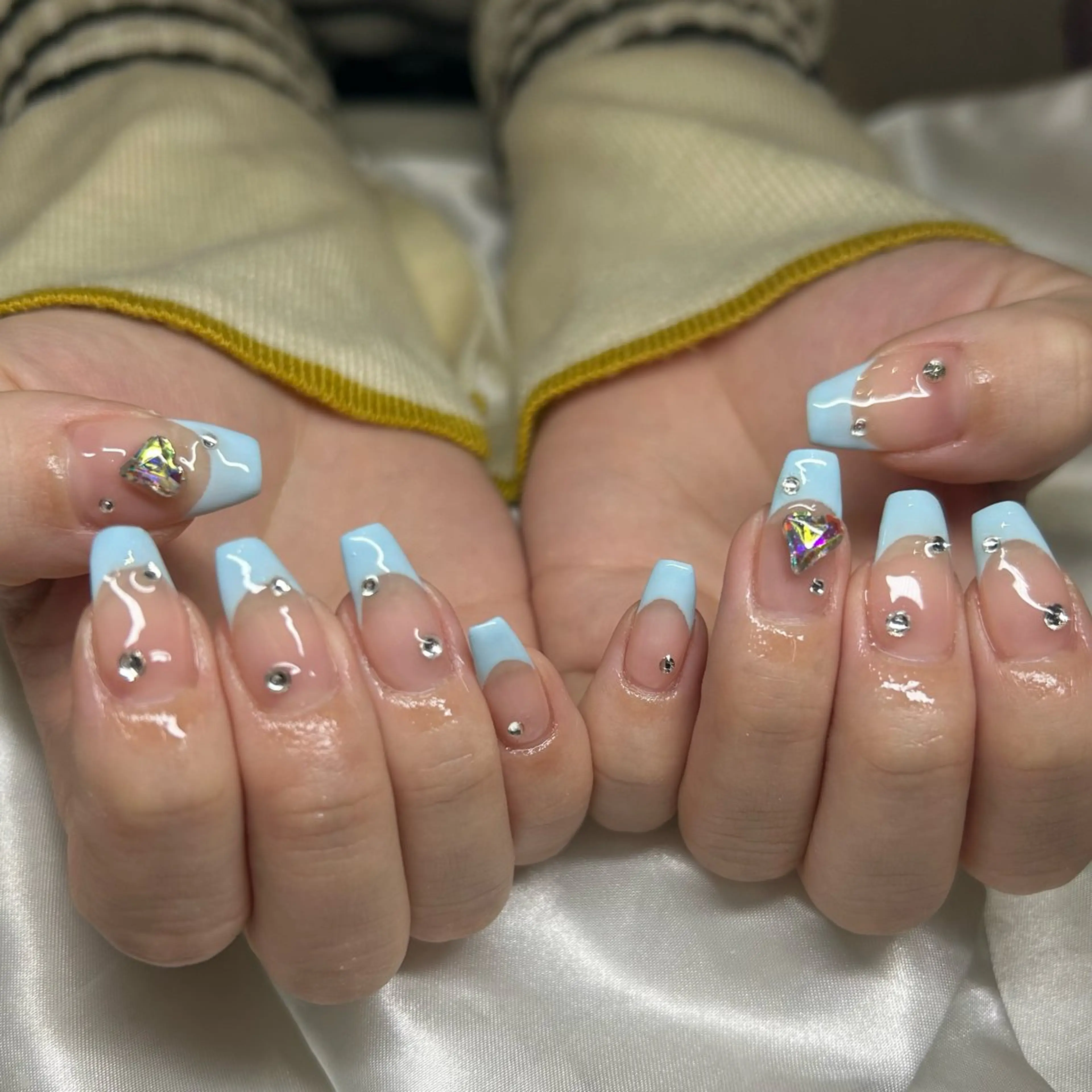 〖チップ長さ出し〗フレンチorカラグラコース☆/長さ出し10本/2色まで◎/の写真