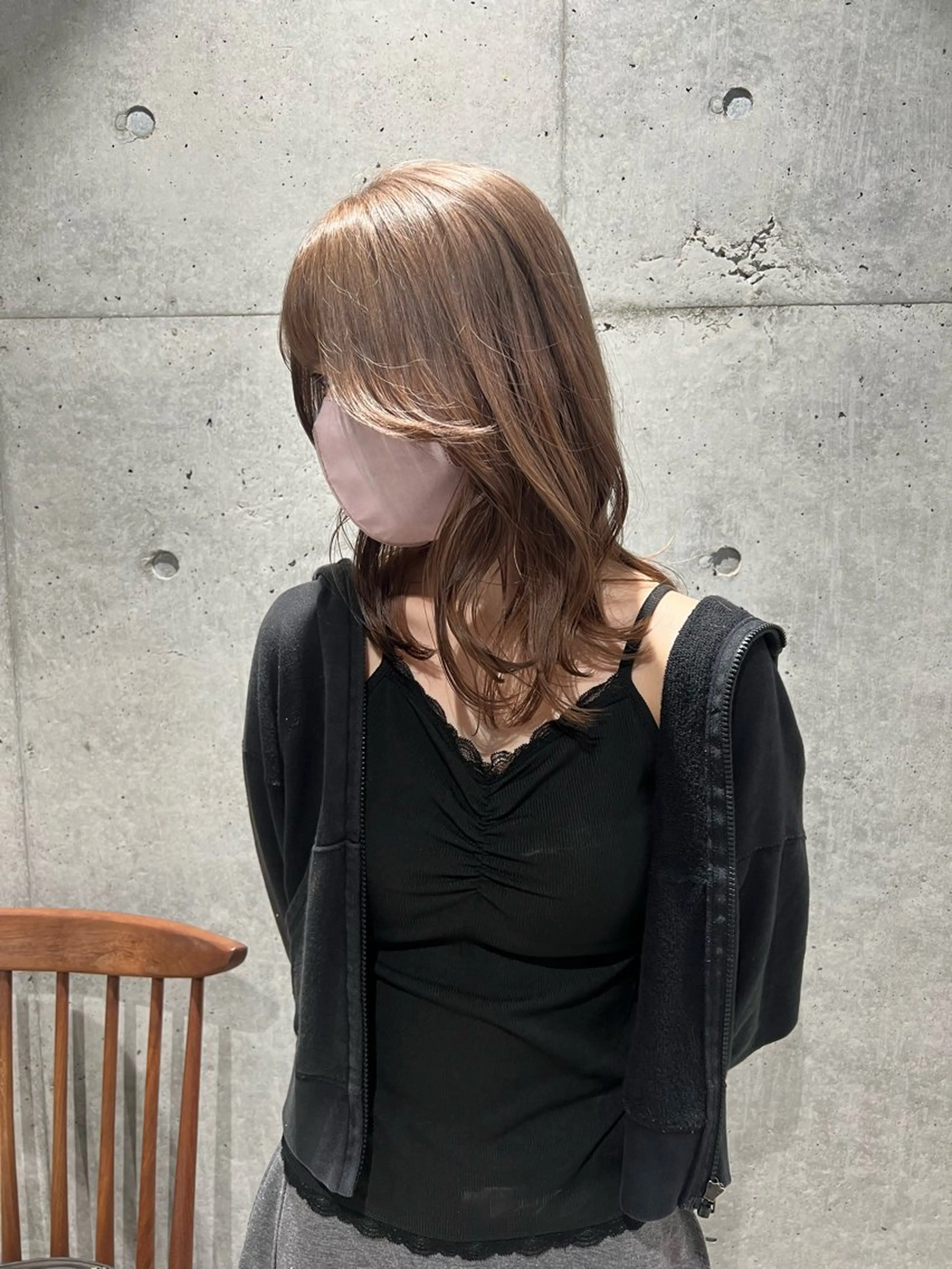 ミディアム 透明感カラー/ベージ ュ/HIKARU🌿のヘアスタイル